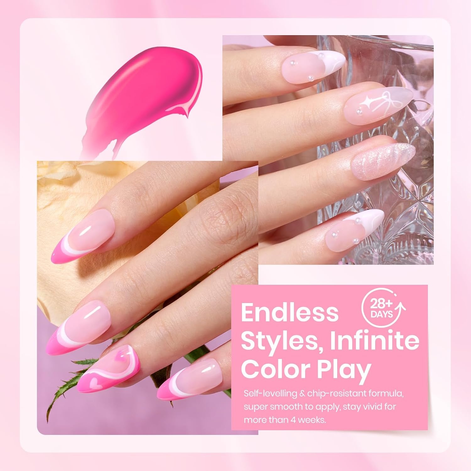 image:imageBeetles Cat Eye Gel Nail Polish Set Gilded Street 6 Colors Fall Gel Polish Glitter Gel Nail Kit Brown Red Gold Green 3D Shimmer Effect Soak Off UV DIY Salon Nail Art Fall Manicure Gift for WomenA Mixed Finishes Blush Cotton