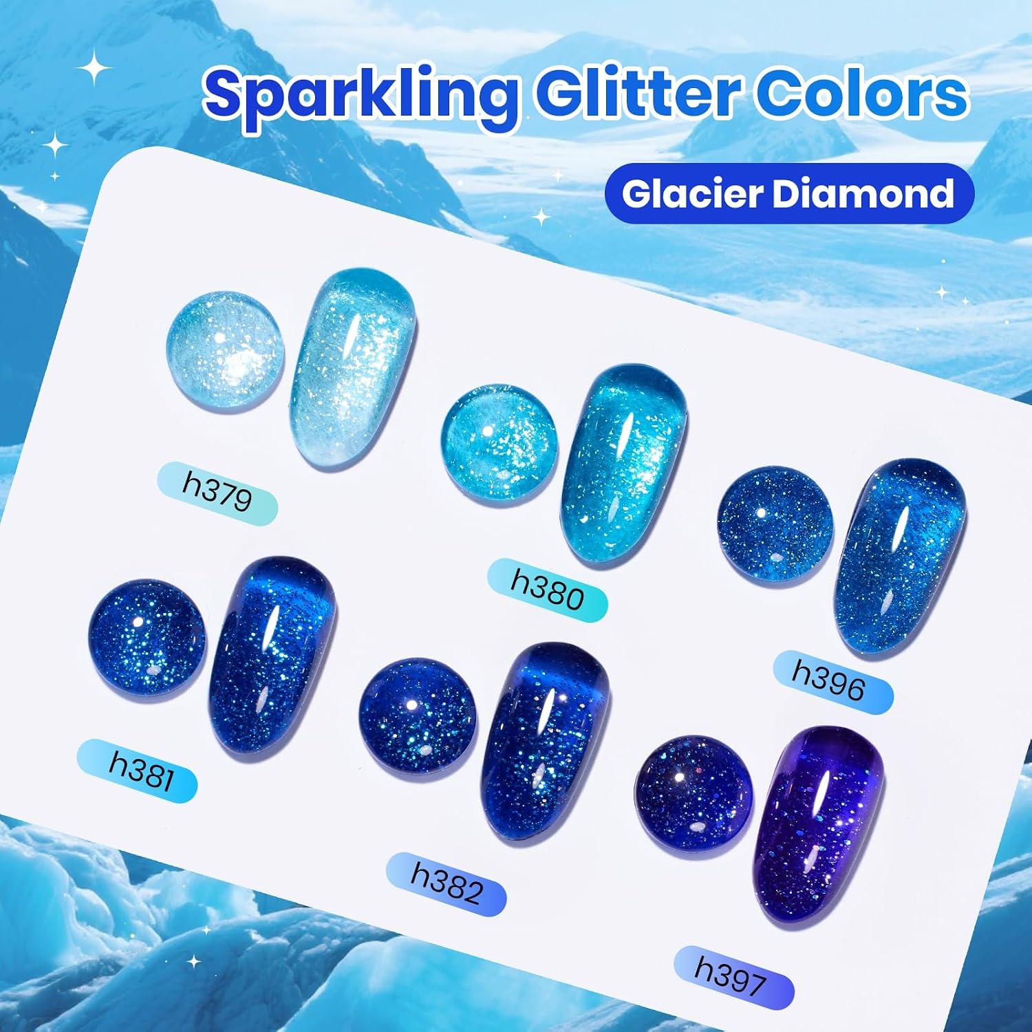 image:imageBeetles Cat Eye Gel Nail Polish Set Gilded Street 6 Colors Fall Gel Polish Glitter Gel Nail Kit Brown Red Gold Green 3D Shimmer Effect Soak Off UV DIY Salon Nail Art Fall Manicure Gift for WomenD Flakie Blue Glacier Diamond
