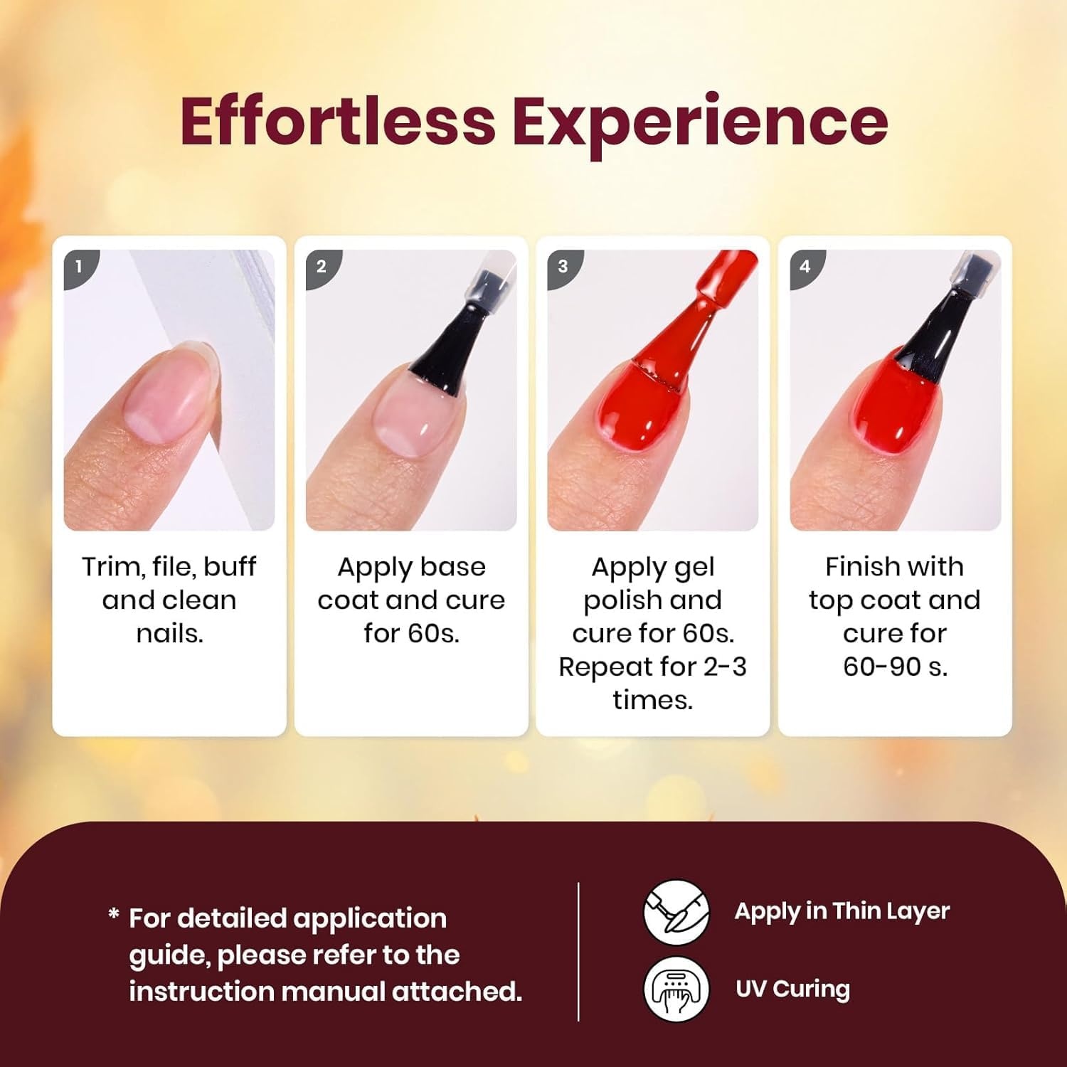 image:imageBeetles Cat Eye Gel Nail Polish Set Gilded Street 6 Colors Fall Gel Polish Glitter Gel Nail Kit Brown Red Gold Green 3D Shimmer Effect Soak Off UV DIY Salon Nail Art Fall Manicure Gift for WomenA Mixed Finishes Golden Blessing
