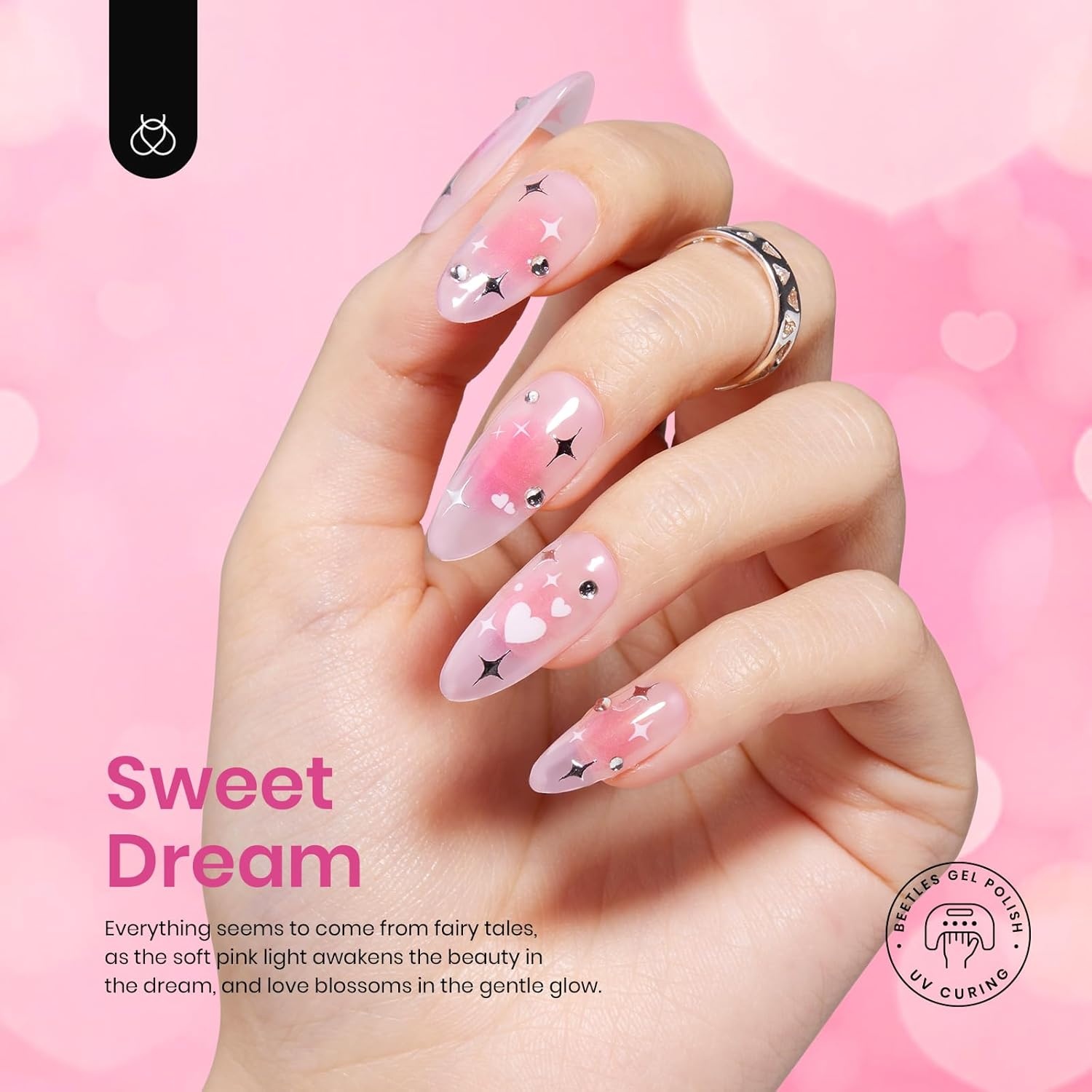 image:imageBeetles Fall Cat Eye Gel Nail Polish Set Gilded Leaves 6 Colors Amber Brown Gold Nude Magnetic Glitter Gel Polish Soak Off UV Nail Gel for DIY Manicure Nail Art Salon Use Gift for Women00Sweet Dream