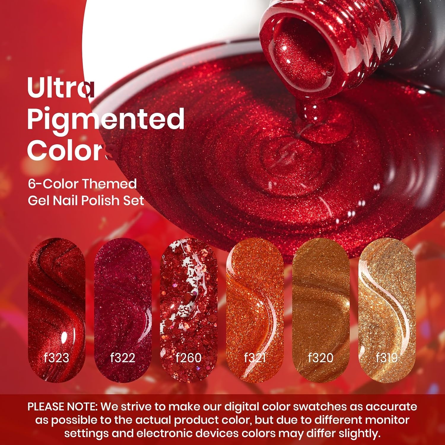 image:imageBeetles Fall Cat Eye Gel Nail Polish Set Gilded Leaves 6 Colors Amber Brown Gold Nude Magnetic Glitter Gel Polish Soak Off UV Nail Gel for DIY Manicure Nail Art Salon Use Gift for Women0Passion Rush