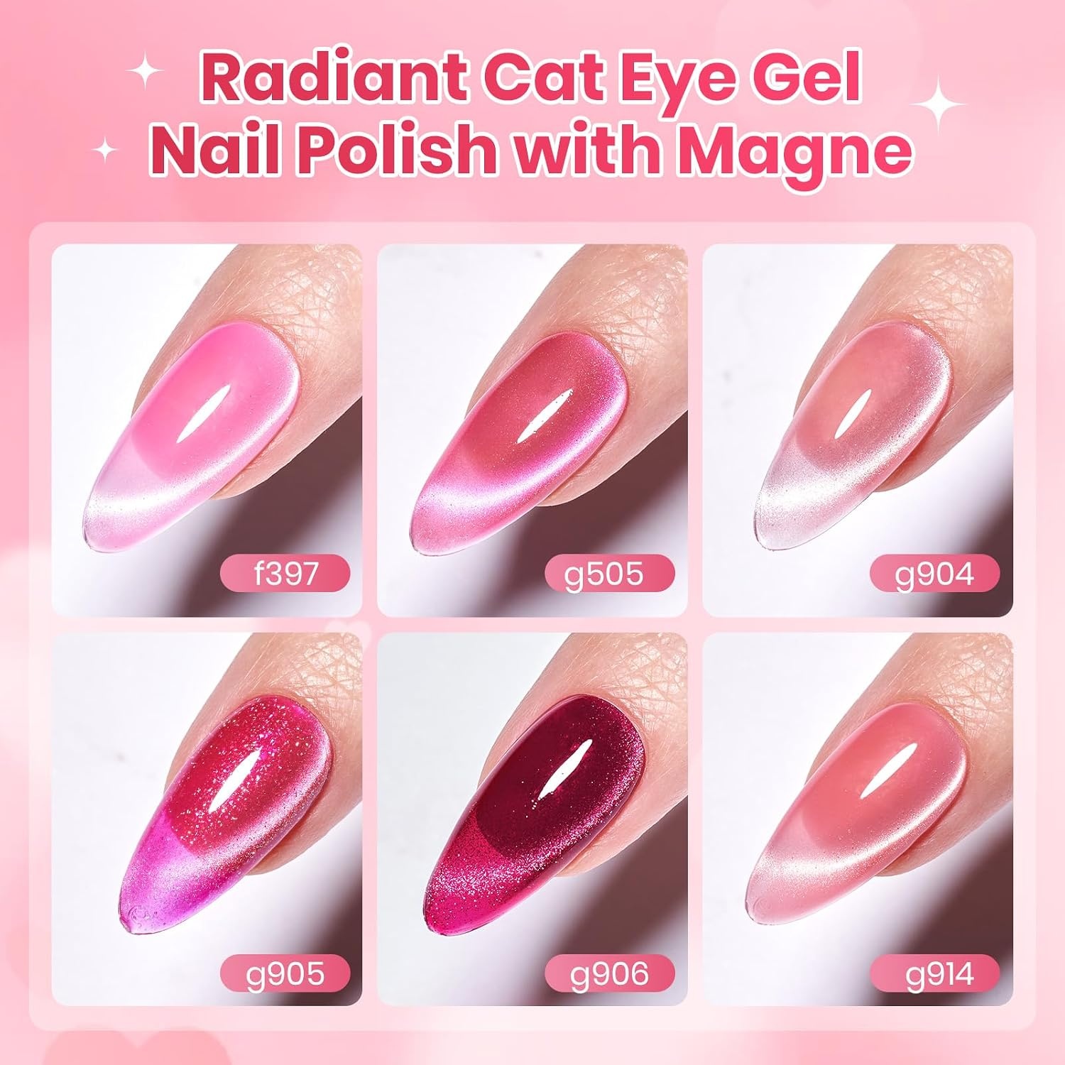 image:imageBeetles Fall Cat Eye Gel Nail Polish Set Gilded Leaves 6 Colors Amber Brown Gold Nude Magnetic Glitter Gel Polish Soak Off UV Nail Gel for DIY Manicure Nail Art Salon Use Gift for Women000Pulse of Love