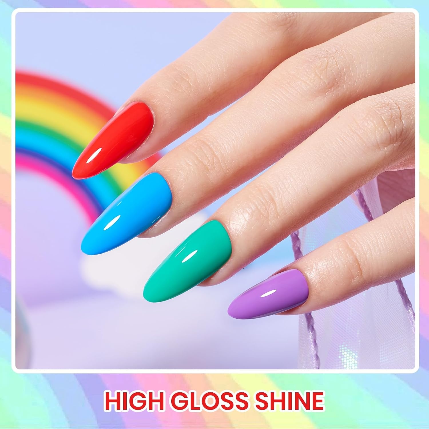 image:imageBeetles Fall Cat Eye Gel Nail Polish Set Gilded Leaves 6 Colors Amber Brown Gold Nude Magnetic Glitter Gel Polish Soak Off UV Nail Gel for DIY Manicure Nail Art Salon Use Gift for Women0Rainbow Flag
