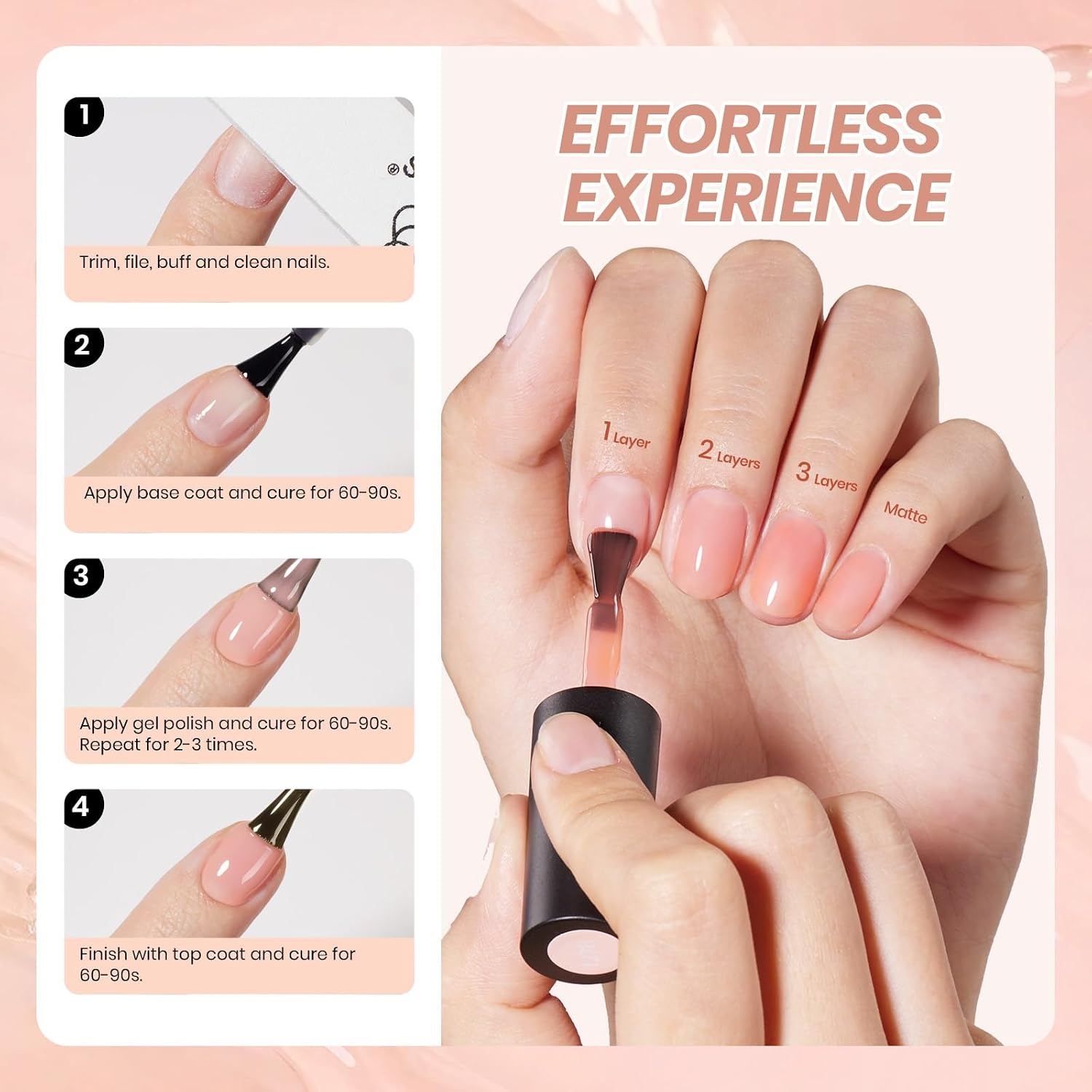 image:imageBeetles Fall Cat Eye Gel Nail Polish Set Gilded Leaves 6 Colors Amber Brown Gold Nude Magnetic Glitter Gel Polish Soak Off UV Nail Gel for DIY Manicure Nail Art Salon Use Gift for Women000Sheer Elegance
