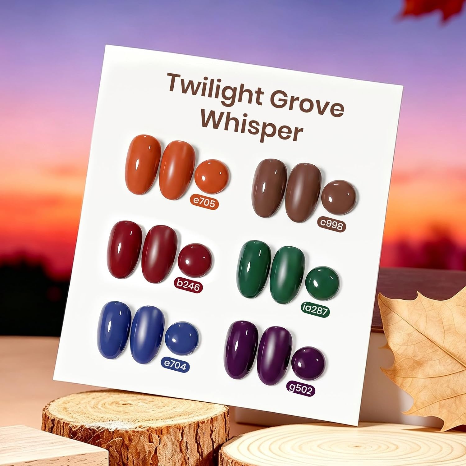 image:imageBeetles Fall Cat Eye Gel Nail Polish Set Gilded Leaves 6 Colors Amber Brown Gold Nude Magnetic Glitter Gel Polish Soak Off UV Nail Gel for DIY Manicure Nail Art Salon Use Gift for Women000Twilight Grove Whisper