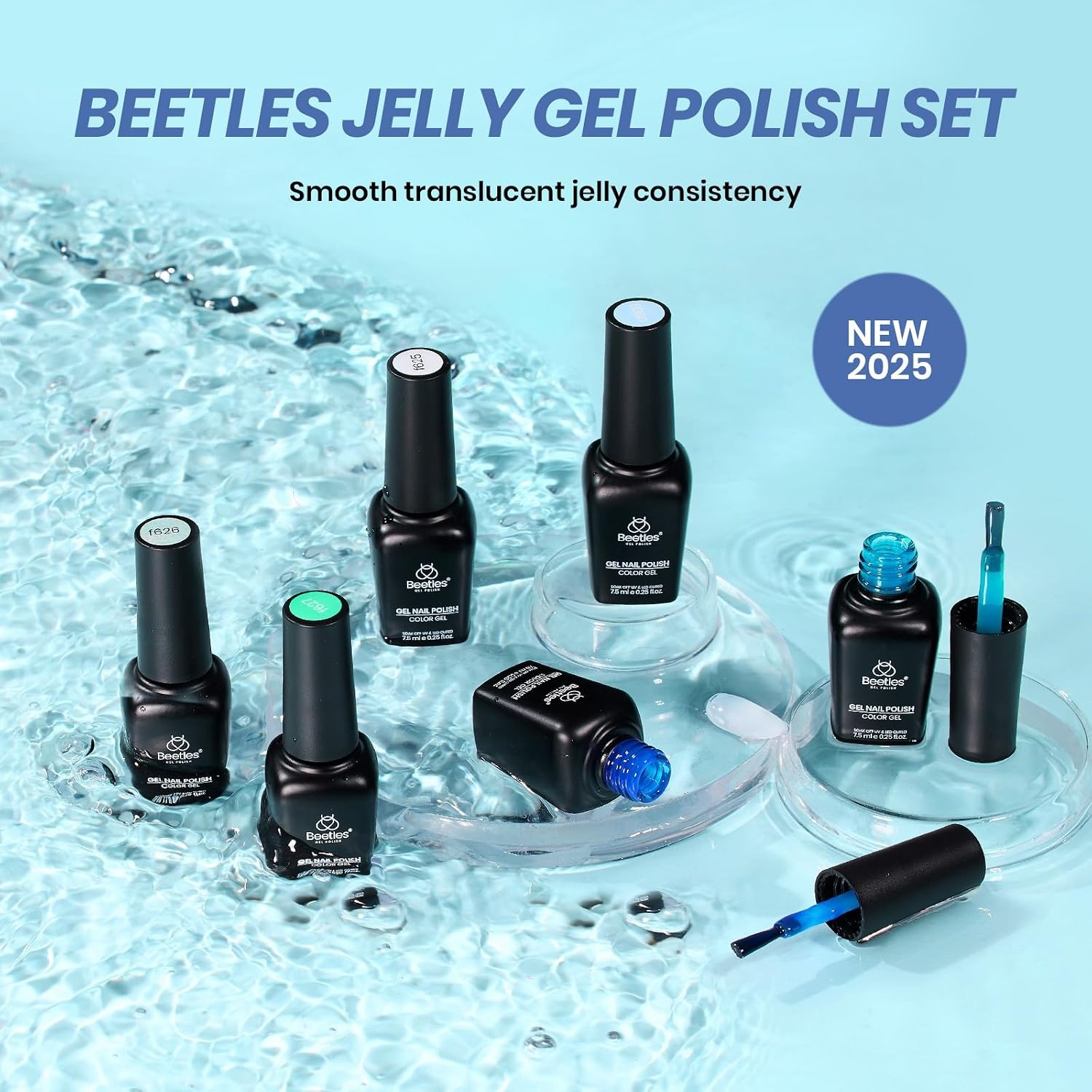 image:imageBeetles Fall Cat Eye Gel Nail Polish Set Gilded Leaves 6 Colors Amber Brown Gold Nude Magnetic Glitter Gel Polish Soak Off UV Nail Gel for DIY Manicure Nail Art Salon Use Gift for WomenBubble Splash