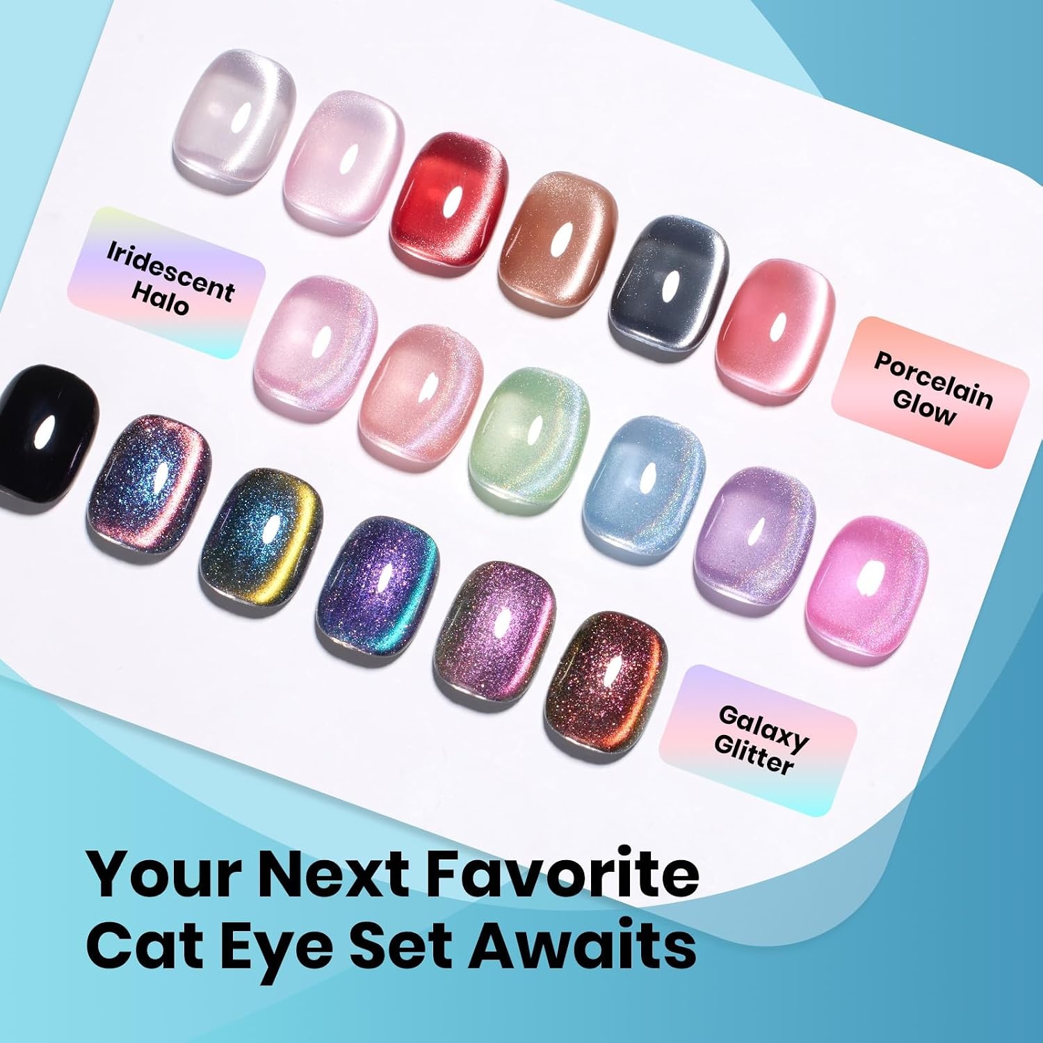 image:imageBeetles Fall Cat Eye Gel Nail Polish Set Gilded Leaves 6 Colors Amber Brown Gold Nude Magnetic Glitter Gel Polish Soak Off UV Nail Gel for DIY Manicure Nail Art Salon Use Gift for Women00Moonlit Mist