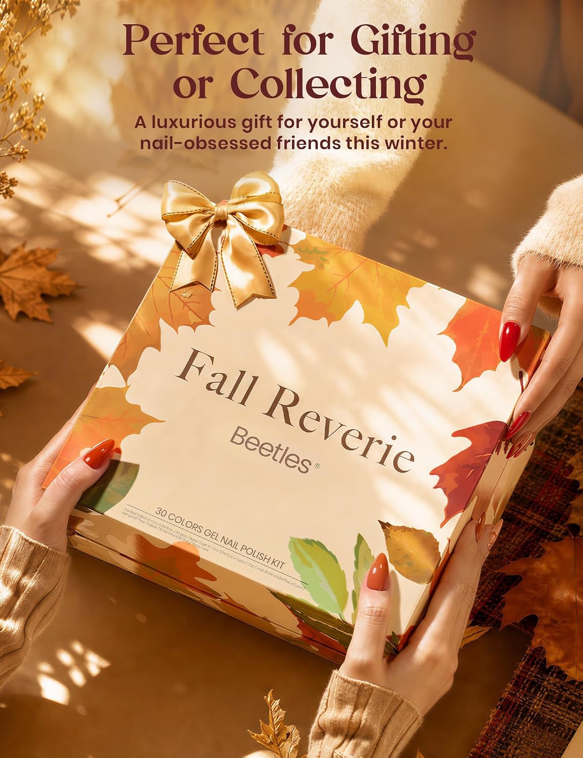 image:imageBeetles Fall Gel Polish Set Amber Season with Color Card 6 Colors Yellow Brown Gel Nail Polish Set 15ML Full Size Same Color Same Bottle LongLasting Soak Off UV Lamp Fall Nails ArtRetro Reverie