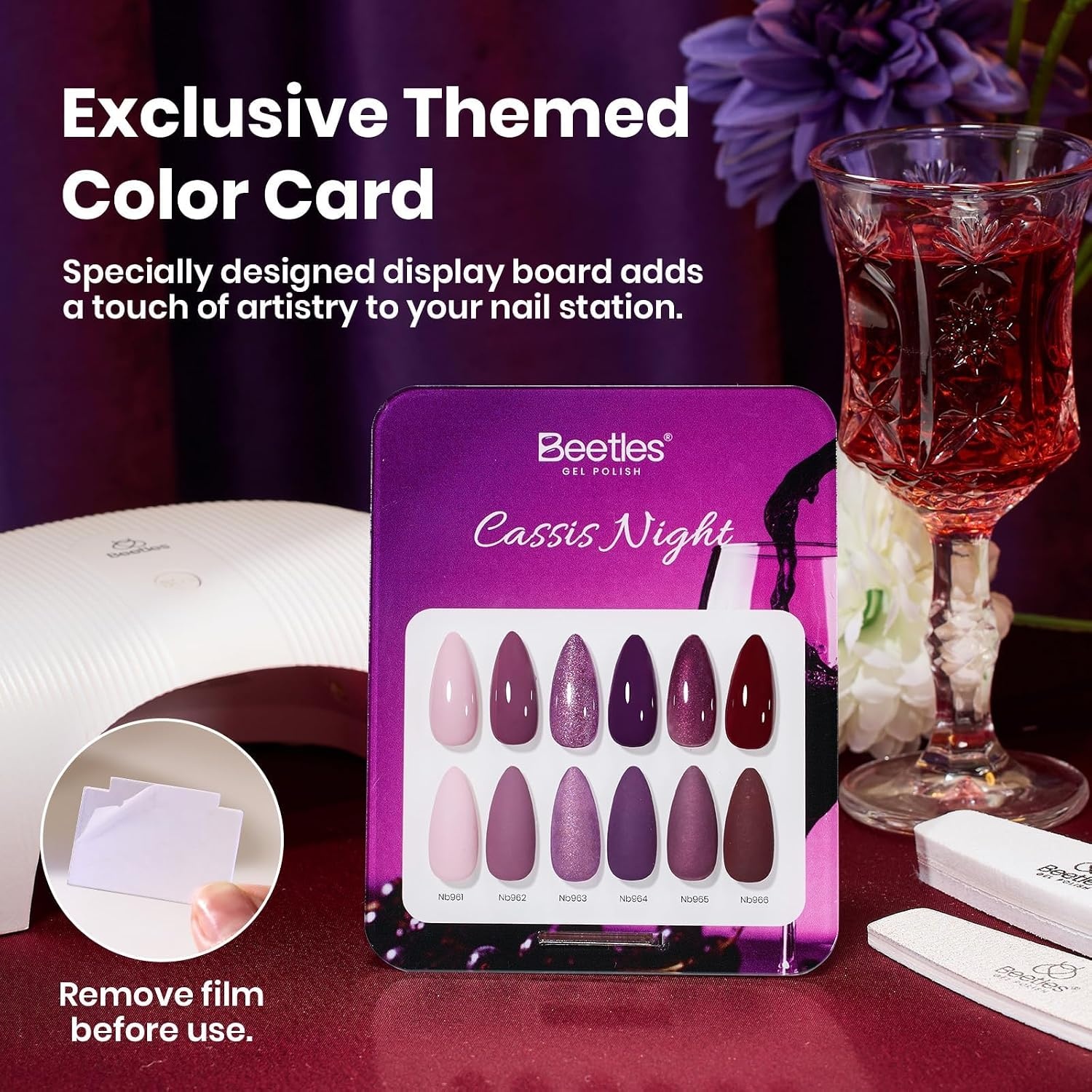 image:imageBeetles Fall Gel Polish Set Amber Season with Color Card 6 Colors Yellow Brown Gel Nail Polish Set 15ML Full Size Same Color Same Bottle LongLasting Soak Off UV Lamp Fall Nails ArtCassis Night