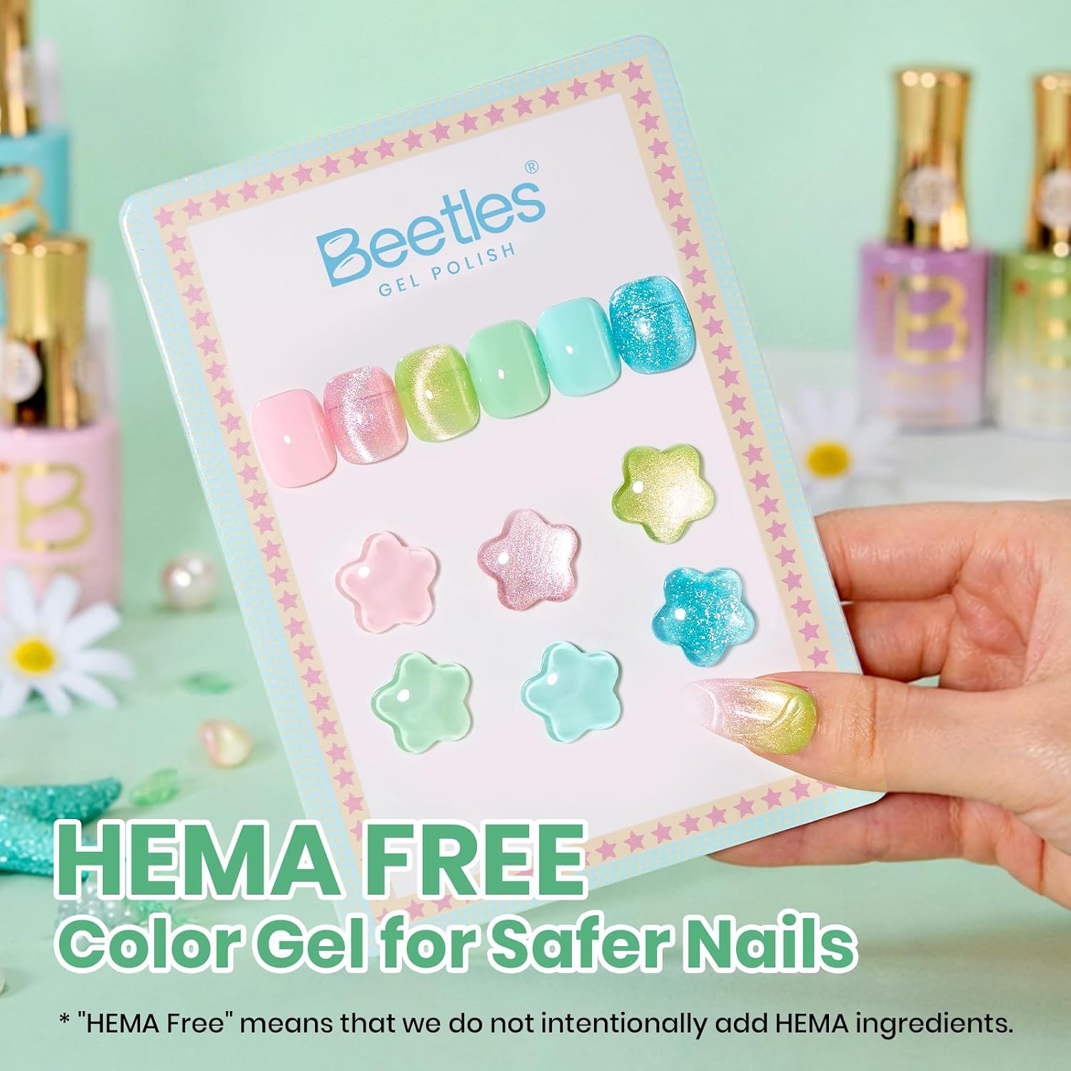 image:imageBeetles Fall Gel Polish Set  Amber Season with Color Card 6 Colors Yellow Brown Gel Nail Polish Set 15ML Full Size Same Color Same Bottle LongLasting Soak Off UV Lamp Fall Nails ArtDream Bloom