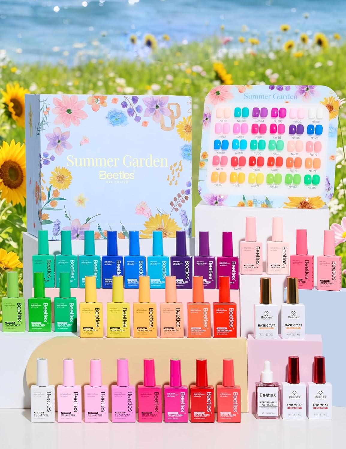 image:imageBeetles Fall Gel Polish Set  Amber Season with Color Card 6 Colors Yellow Brown Gel Nail Polish Set 15ML Full Size Same Color Same Bottle LongLasting Soak Off UV Lamp Fall Nails ArtSummer Garden