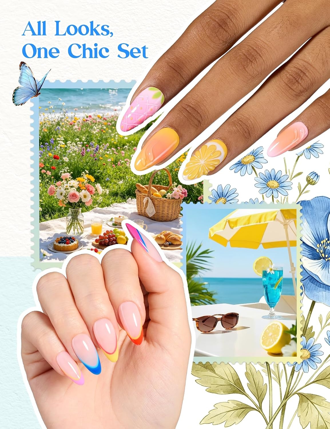 image:imageBeetles Fall Gel Polish Set  Amber Season with Color Card 6 Colors Yellow Brown Gel Nail Polish Set 15ML Full Size Same Color Same Bottle LongLasting Soak Off UV Lamp Fall Nails ArtSummer Garden