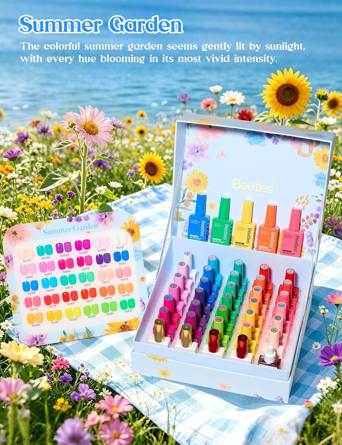 image:imageBeetles Fall Gel Polish Set  Amber Season with Color Card 6 Colors Yellow Brown Gel Nail Polish Set 15ML Full Size Same Color Same Bottle LongLasting Soak Off UV Lamp Fall Nails ArtSummer Garden