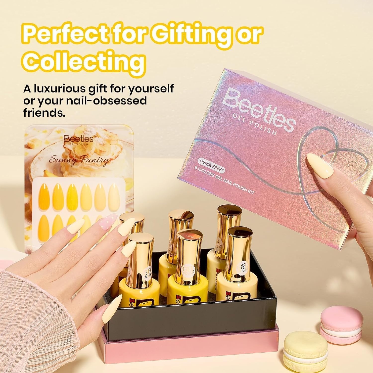image:imageBeetles Fall Gel Polish Set Amber Season with Color Card 6 Colors Yellow Brown Gel Nail Polish Set 15ML Full Size Same Color Same Bottle LongLasting Soak Off UV Lamp Fall Nails Art0Sunny Pantry