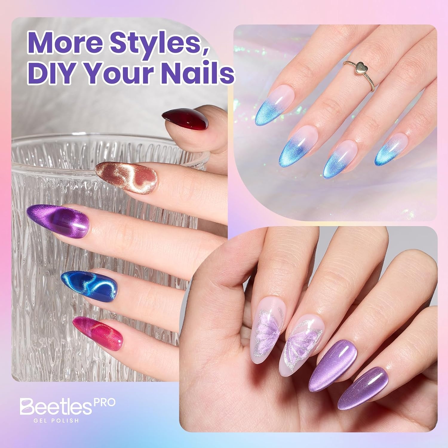 image:imageBeetles Fall Gel Polish Set  Amber Season with Color Card 6 Colors Yellow Brown Gel Nail Polish Set 15ML Full Size Same Color Same Bottle LongLasting Soak Off UV Lamp Fall Nails Art0Illusion Glow
