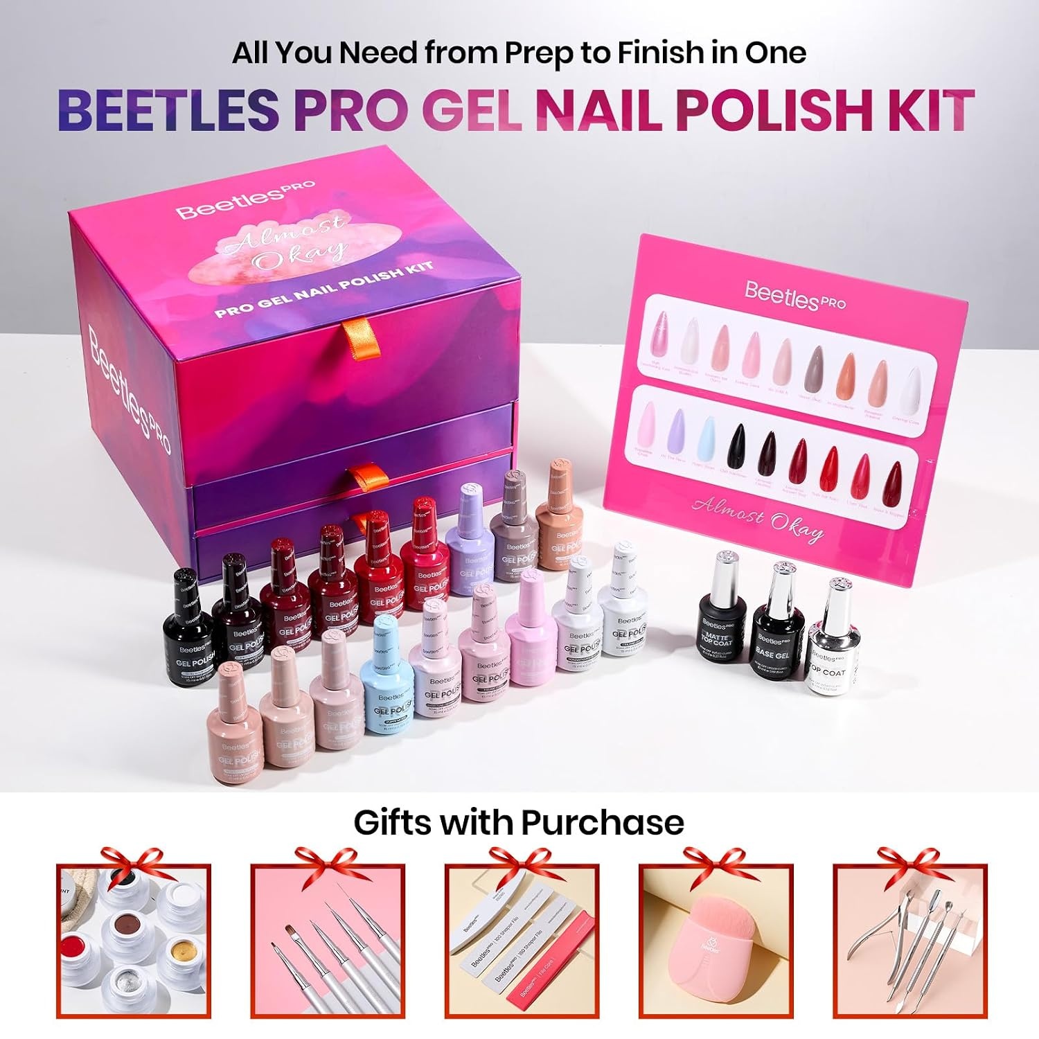 image:imageBeetles Fall Gel Polish Set  Amber Season with Color Card 6 Colors Yellow Brown Gel Nail Polish Set 15ML Full Size Same Color Same Bottle LongLasting Soak Off UV Lamp Fall Nails ArtAlmost Okay