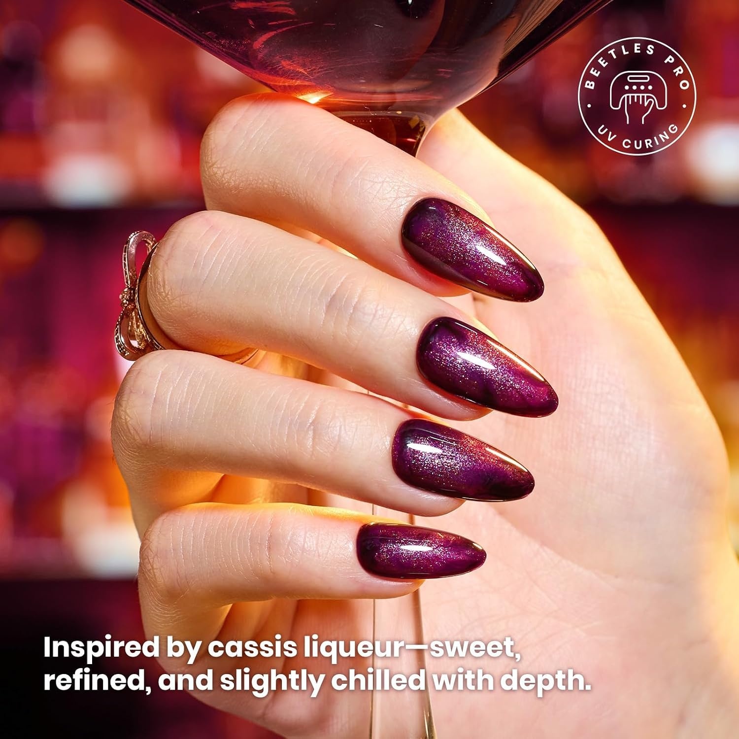 image:imageBeetles Fall Gel Polish Set Amber Season with Color Card 6 Colors Yellow Brown Gel Nail Polish Set 15ML Full Size Same Color Same Bottle LongLasting Soak Off UV Lamp Fall Nails ArtCassis Night