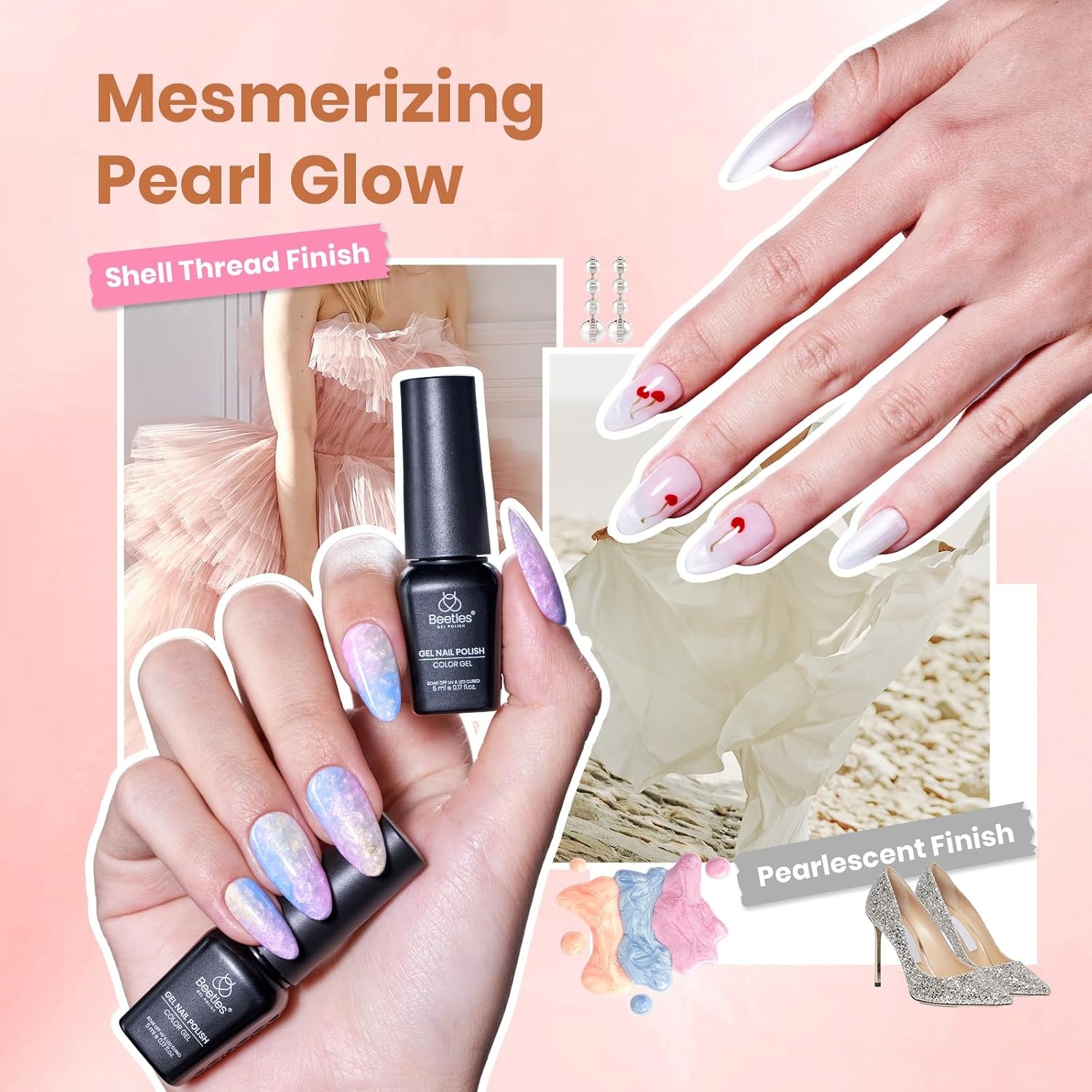 image:imageBeetles Fall Gel Polish Set Fall Passage Collection 25 Autumn Colors Burgundy Brown Orange Dark Gel Polish Base Glossy Matte Top Coat UV LED Soak Off Gifts for Women100 colors all season gel polish set