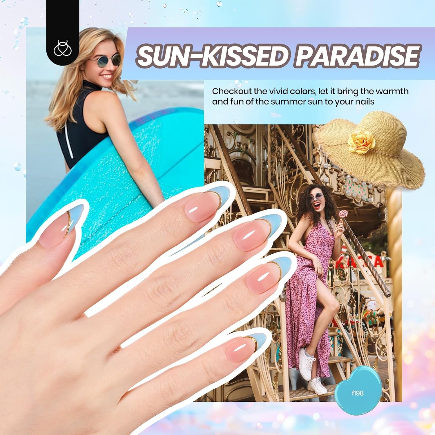 image:imageBeetles Fall Gel Polish Set Fall Passage Collection 25 Autumn Colors Burgundy Brown Orange Dark Gel Polish Base Glossy Matte Top Coat UV LED Soak Off Gifts for Women5Four Seasons Glow 54PCS 32 Colors