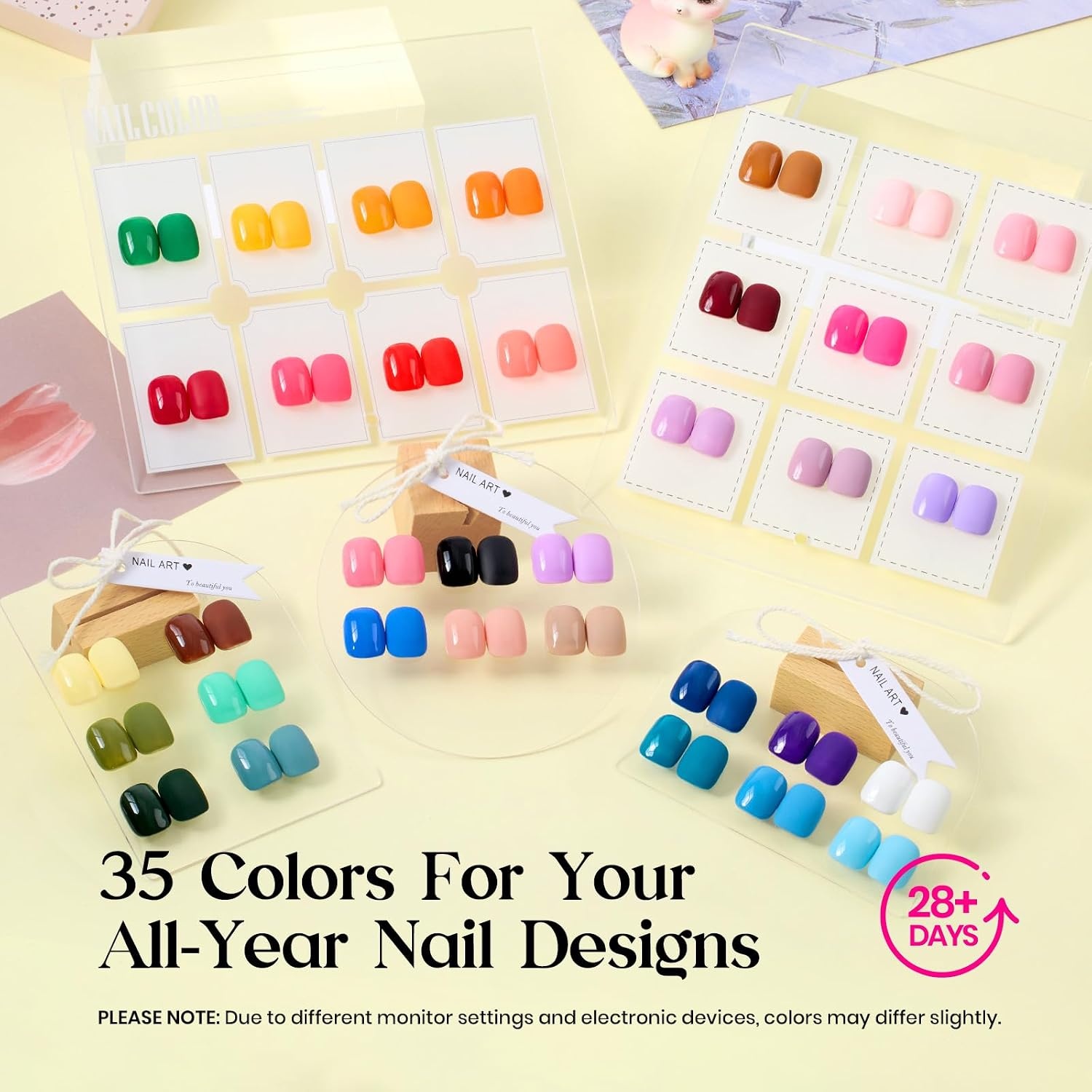 image:imageBeetles Fall Gel Polish Set Fall Passage Collection 25 Autumn Colors Burgundy Brown Orange Dark Gel Polish Base Glossy Matte Top Coat UV LED Soak Off Gifts for Women7Mood Mosaic 68PCS 35 Colors