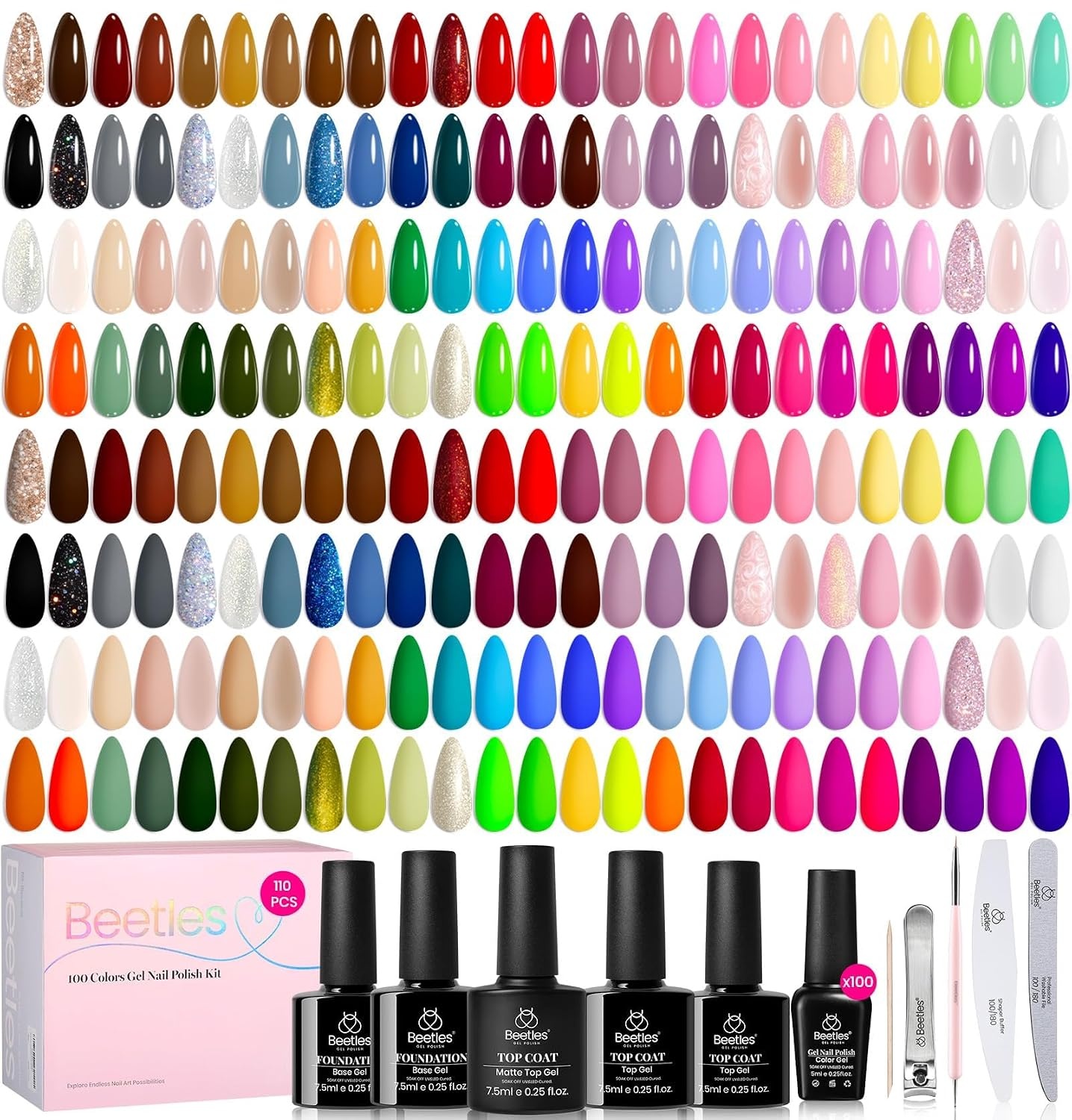 image:imageBeetles Fall Gel Polish Set Fall Passage Collection 25 Autumn Colors Burgundy Brown Orange Dark Gel Polish Base Glossy Matte Top Coat UV LED Soak Off Gifts for WomenInfinite Inspiration