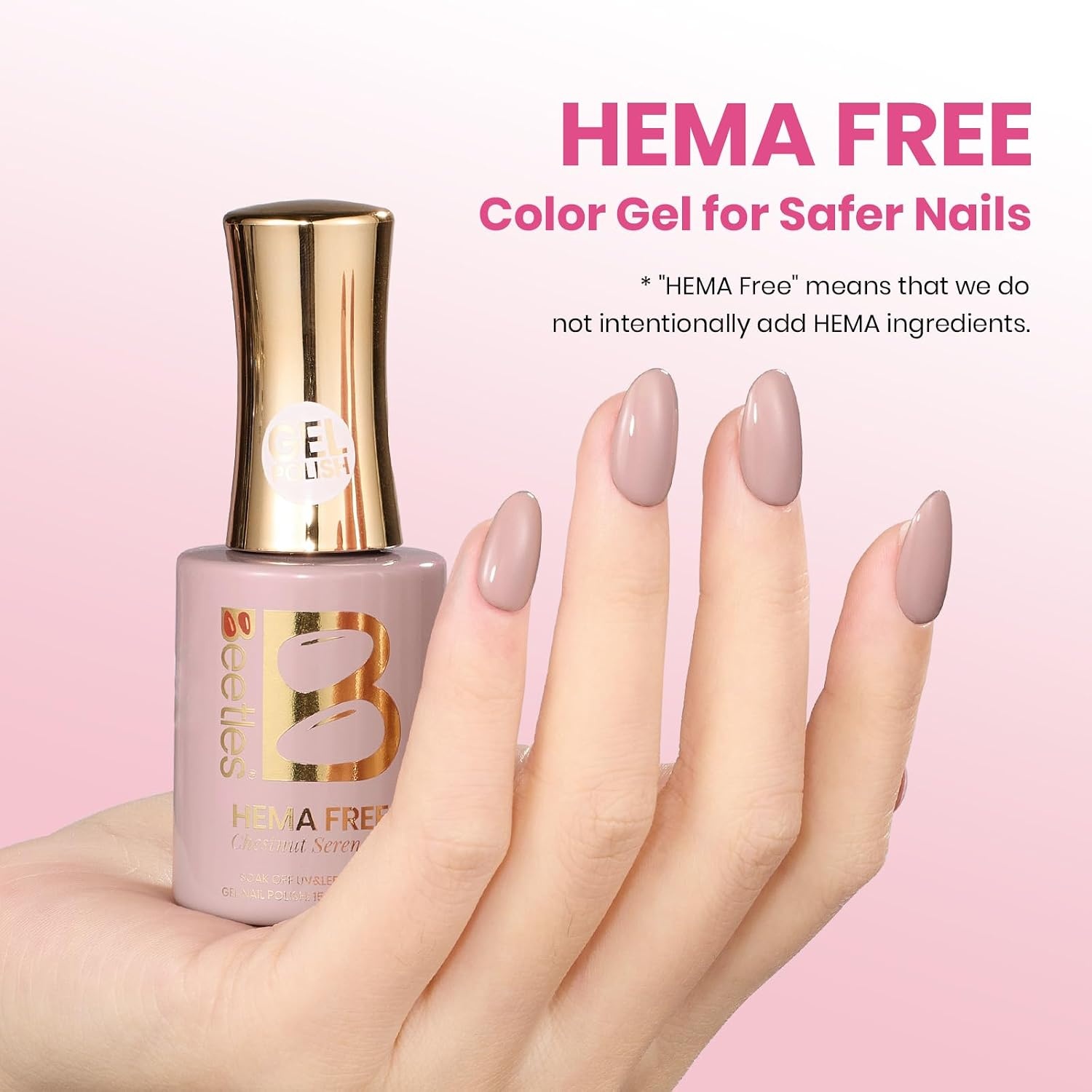 image:imageBeetles Nude Gel Nail Polish Cinnamon Black Tea 15ML Neutral Jelly Warm Nude Pink Nail Polish Base Color Nail Concealer Sheer Translucent Effect Soak Off UV French Nail Art Salon DIY Manicure GiftI Creme Brown Chestnu Serenade