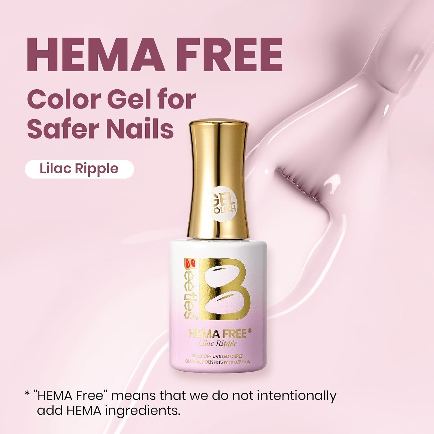 image:imageBeetles Nude Gel Nail Polish Cinnamon Black Tea 15ML Neutral Jelly Warm Nude Pink Nail Polish Base Color Nail Concealer Sheer Translucent Effect Soak Off UV French Nail Art Salon DIY Manicure GiftJ Sheer Purple Lilac Ripple