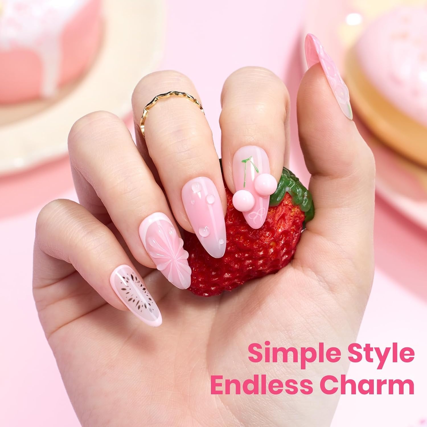 image:imageBeetles Nude Gel Nail Polish Cinnamon Black Tea 15ML Neutral Jelly Warm Nude Pink Nail Polish Base Color Nail Concealer Sheer Translucent Effect Soak Off UV French Nail Art Salon DIY Manicure GiftB Creme Pink Strawberry Milk