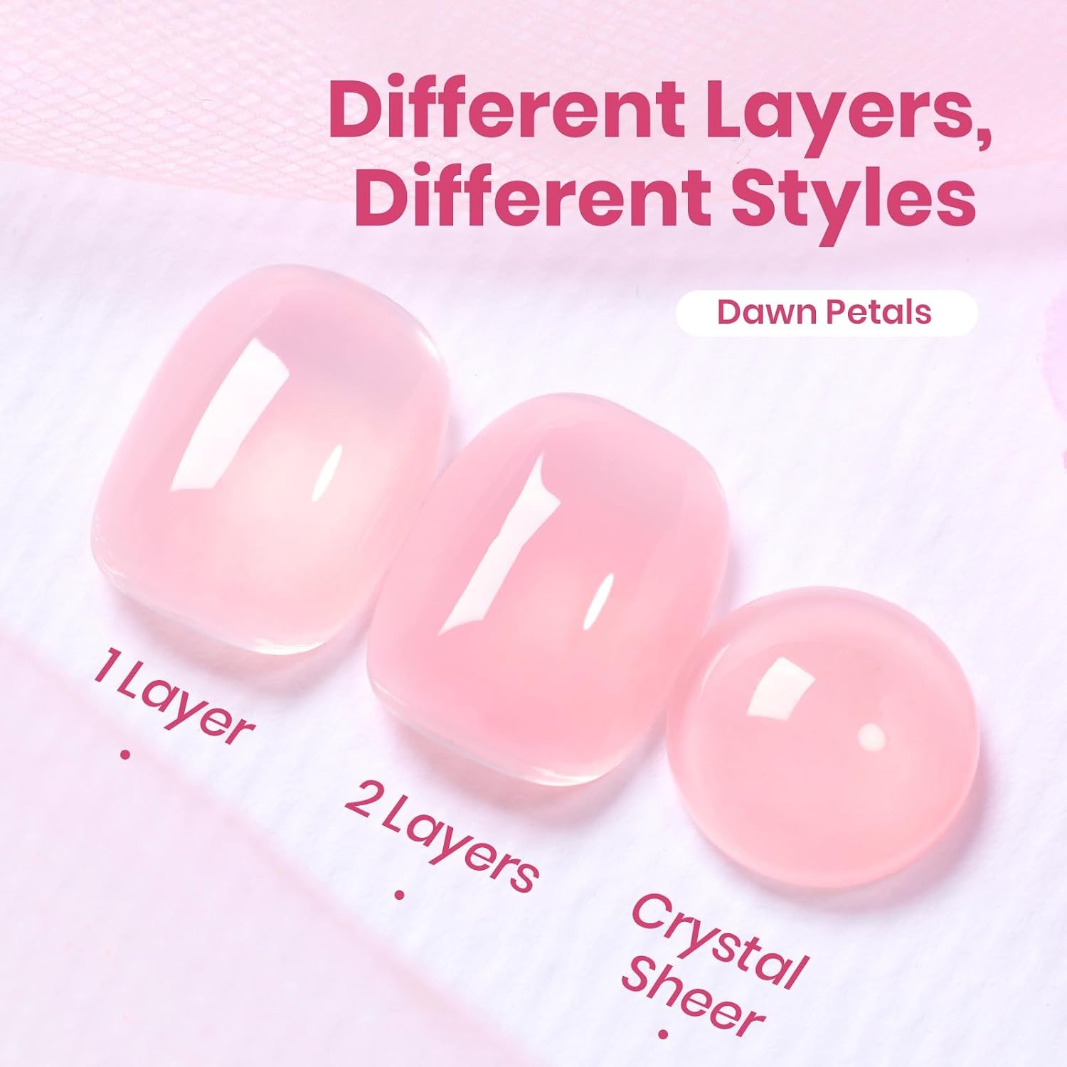 image:imageBeetles Nude Gel Nail Polish Cinnamon Black Tea 15ML Neutral Jelly Warm Nude Pink Nail Polish Base Color Nail Concealer Sheer Translucent Effect Soak Off UV French Nail Art Salon DIY Manicure GiftB Sheer Pink Dawn Petals