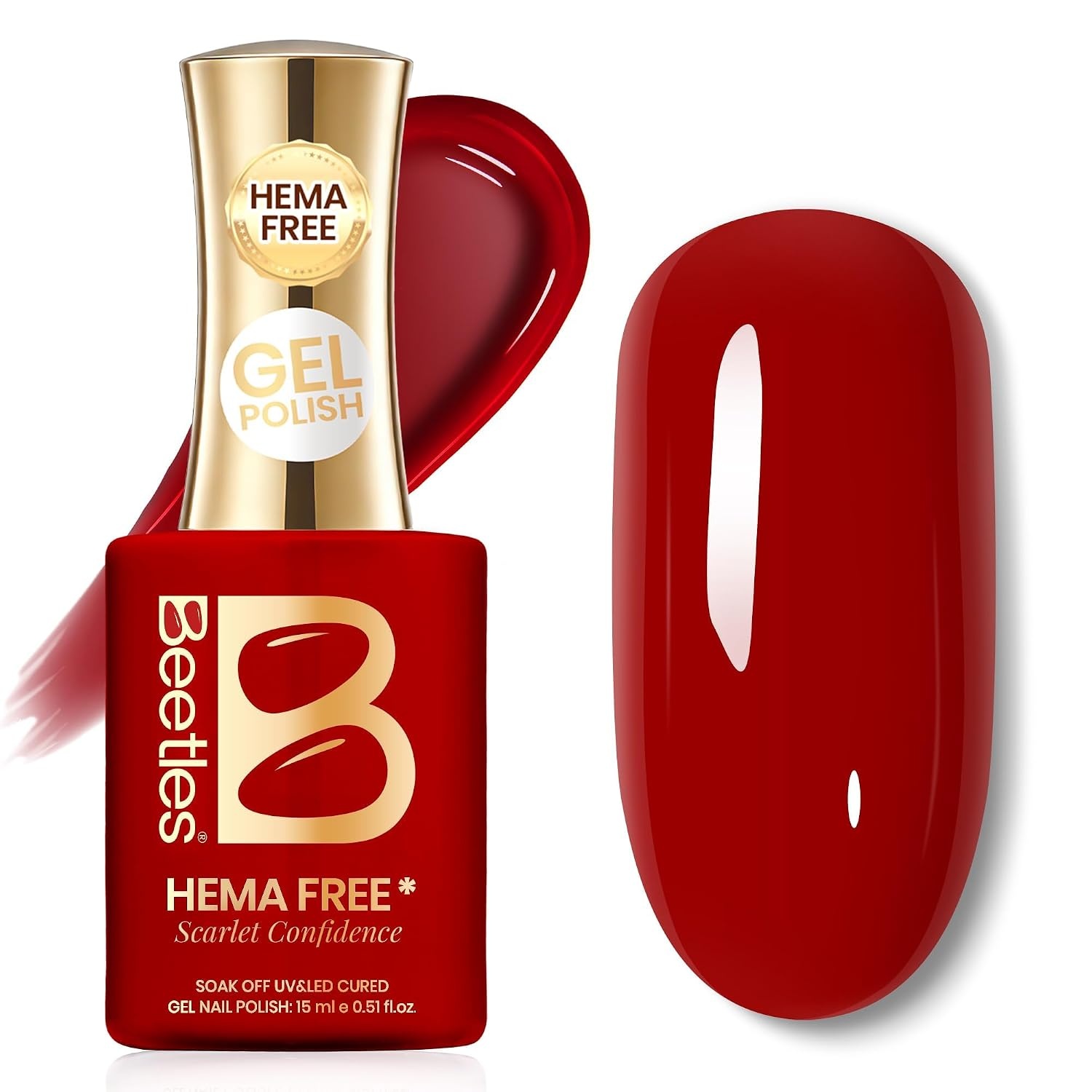 image:imageBeetles Nude Gel Nail Polish Cinnamon Black Tea 15ML Neutral Jelly Warm Nude Pink Nail Polish Base Color Nail Concealer Sheer Translucent Effect Soak Off UV French Nail Art Salon DIY Manicure GiftC Creme Red Scarlet Confidence