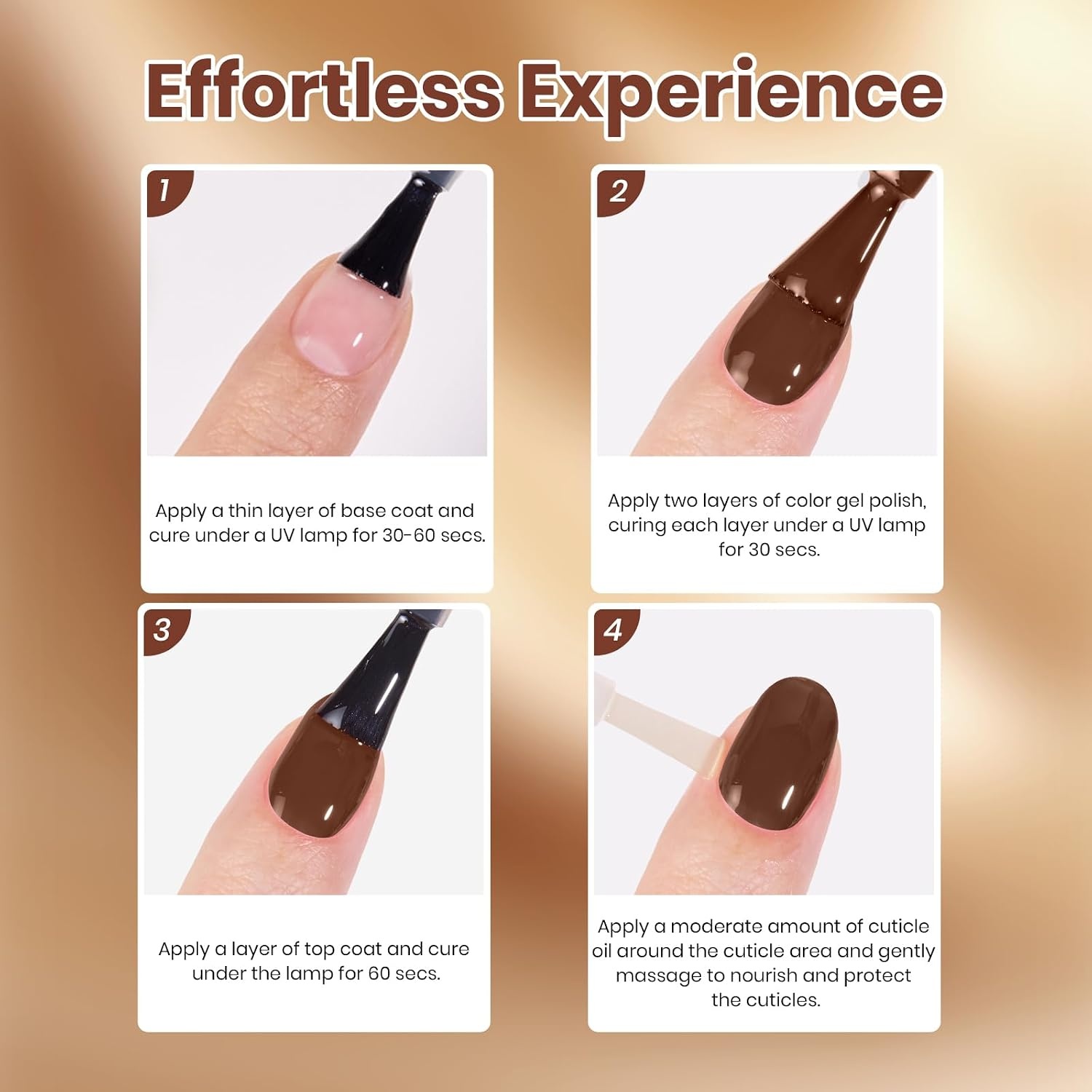 image:imageBeetles Nude Gel Nail Polish Cinnamon Black Tea 15ML Neutral Jelly Warm Nude Pink Nail Polish Base Color Nail Concealer Sheer Translucent Effect Soak Off UV French Nail Art Salon DIY Manicure GiftI Creme Brown Espresso Shot