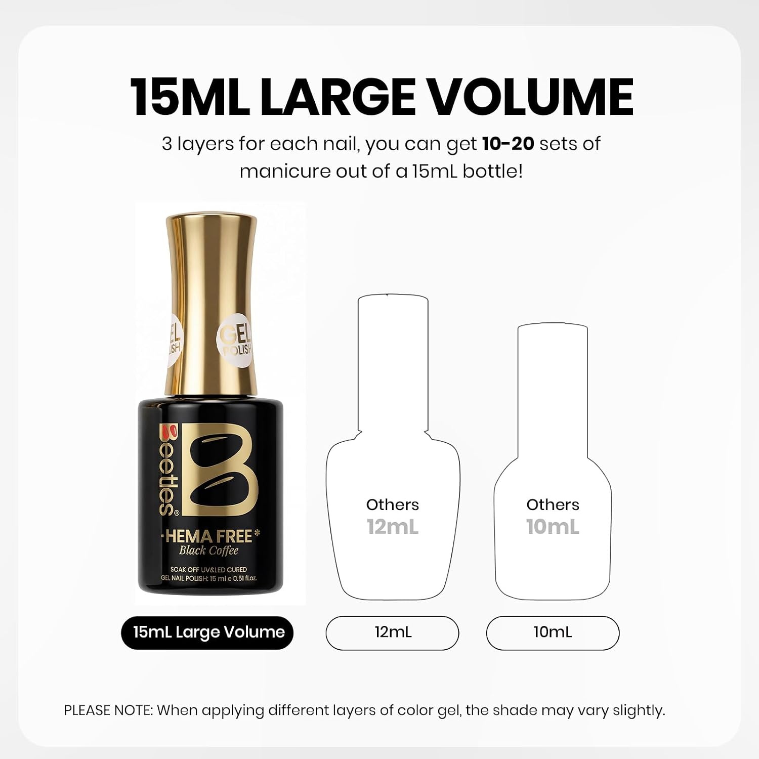 image:imageBeetles Nude Gel Nail Polish Cinnamon Black Tea 15ML Neutral Jelly Warm Nude Pink Nail Polish Base Color Nail Concealer Sheer Translucent Effect Soak Off UV French Nail Art Salon DIY Manicure GiftQ Creme Black White Simple Black White