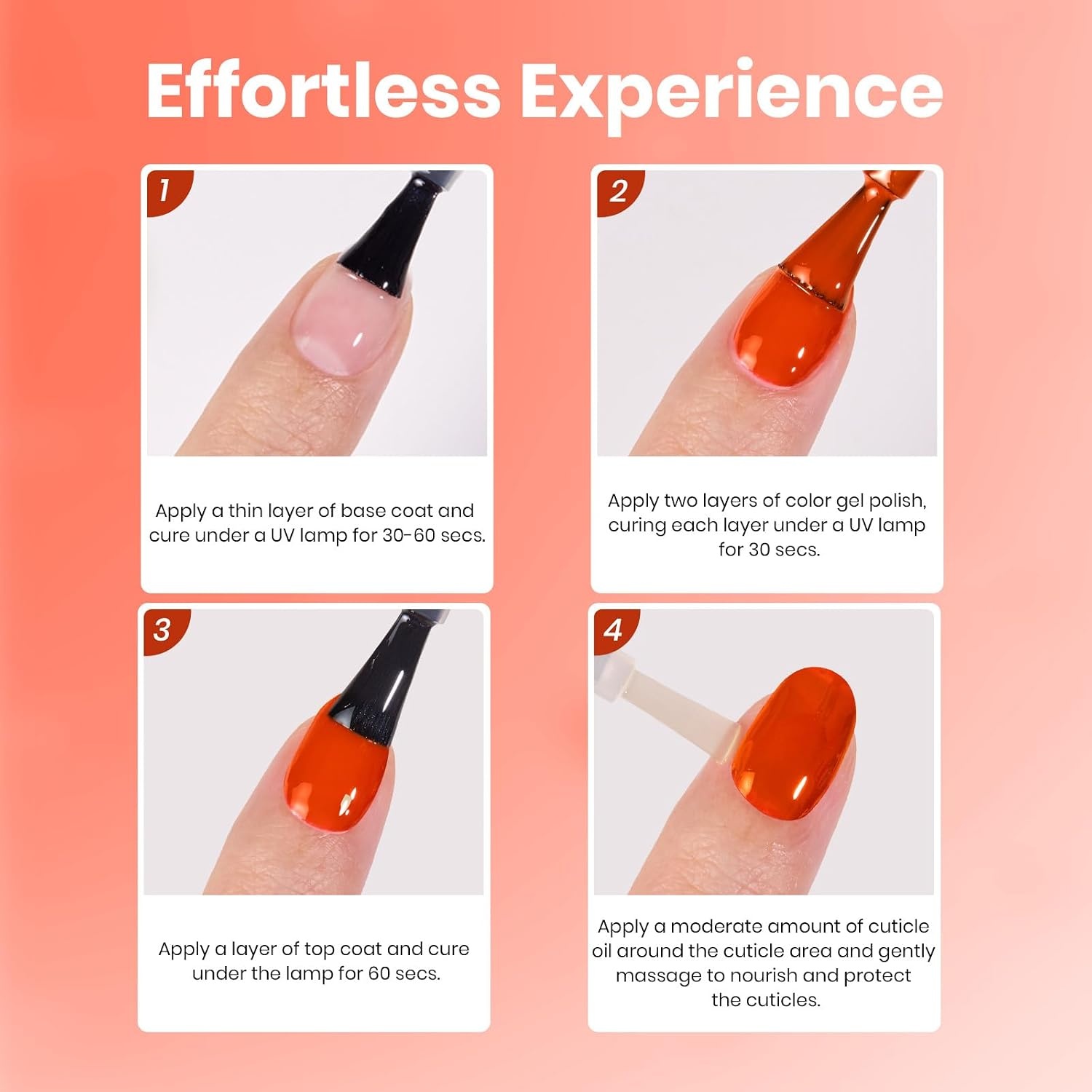 image:imageBeetles Nude Gel Nail Polish Cinnamon Black Tea 15ML Neutral Jelly Warm Nude Pink Nail Polish Base Color Nail Concealer Sheer Translucent Effect Soak Off UV French Nail Art Salon DIY Manicure GiftM Creme Orange Frosted Persimmon