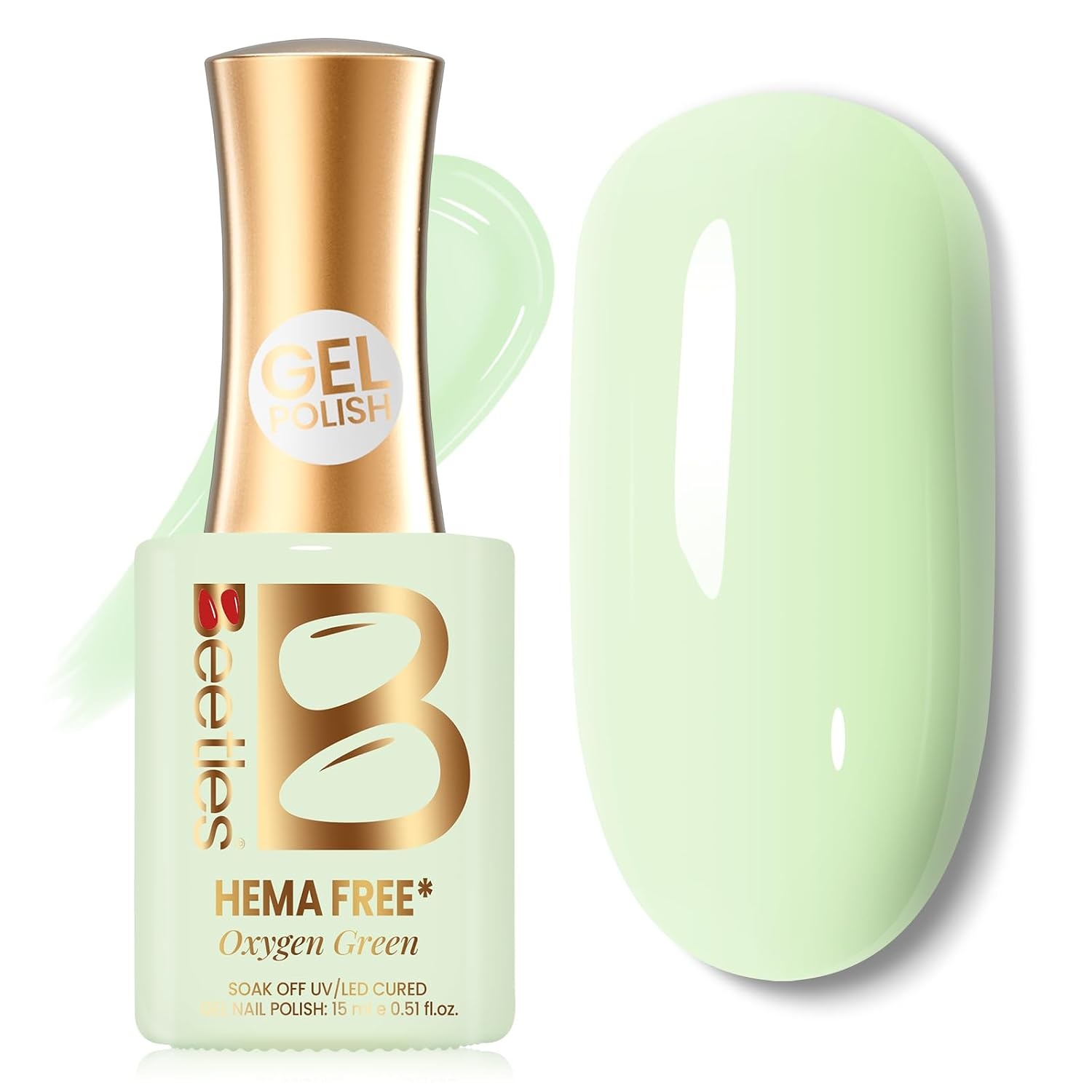 image:imageBeetles Nude Gel Nail Polish Cinnamon Black Tea 15ML Neutral Jelly Warm Nude Pink Nail Polish Base Color Nail Concealer Sheer Translucent Effect Soak Off UV French Nail Art Salon DIY Manicure GiftH Creme Green Oxygen Green