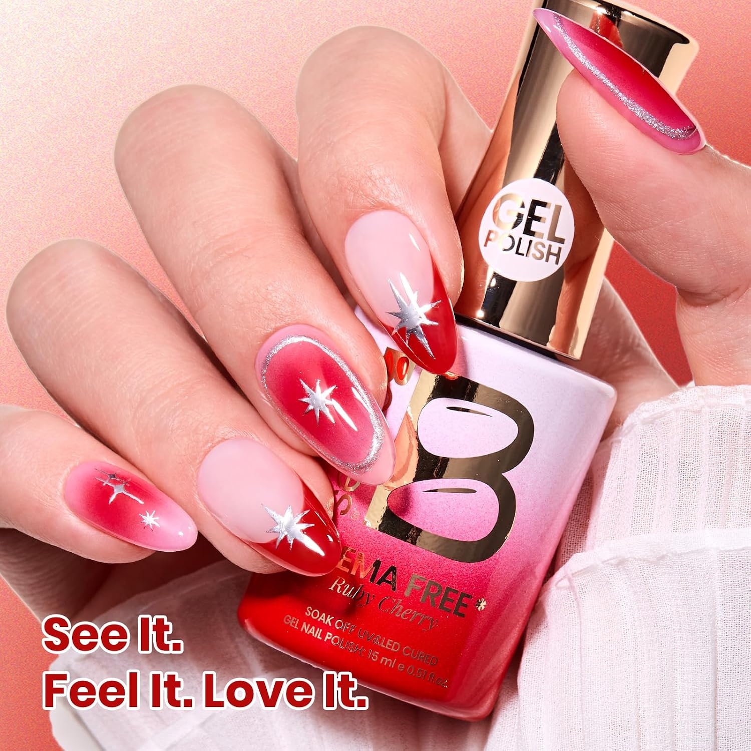 image:imageBeetles Nude Gel Nail Polish Cinnamon Black Tea 15ML Neutral Jelly Warm Nude Pink Nail Polish Base Color Nail Concealer Sheer Translucent Effect Soak Off UV French Nail Art Salon DIY Manicure GiftC Sheer Red Ruby Cherry