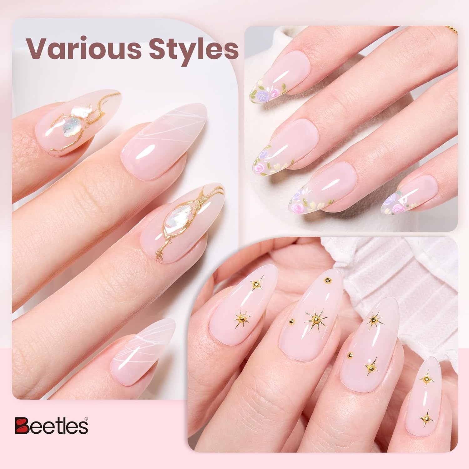image:imageBeetles Nude Gel Nail Polish Cinnamon Black Tea 15ML Neutral Jelly Warm Nude Pink Nail Polish Base Color Nail Concealer Sheer Translucent Effect Soak Off UV French Nail Art Salon DIY Manicure GiftE Sheer Nude Apricot Reverie