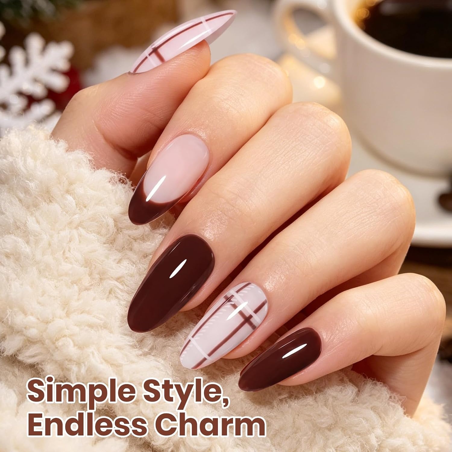 image:imageBeetles Nude Gel Nail Polish Cinnamon Black Tea 15ML Neutral Jelly Warm Nude Pink Nail Polish Base Color Nail Concealer Sheer Translucent Effect Soak Off UV French Nail Art Salon DIY Manicure GiftI Creme Brown Espresso Shot