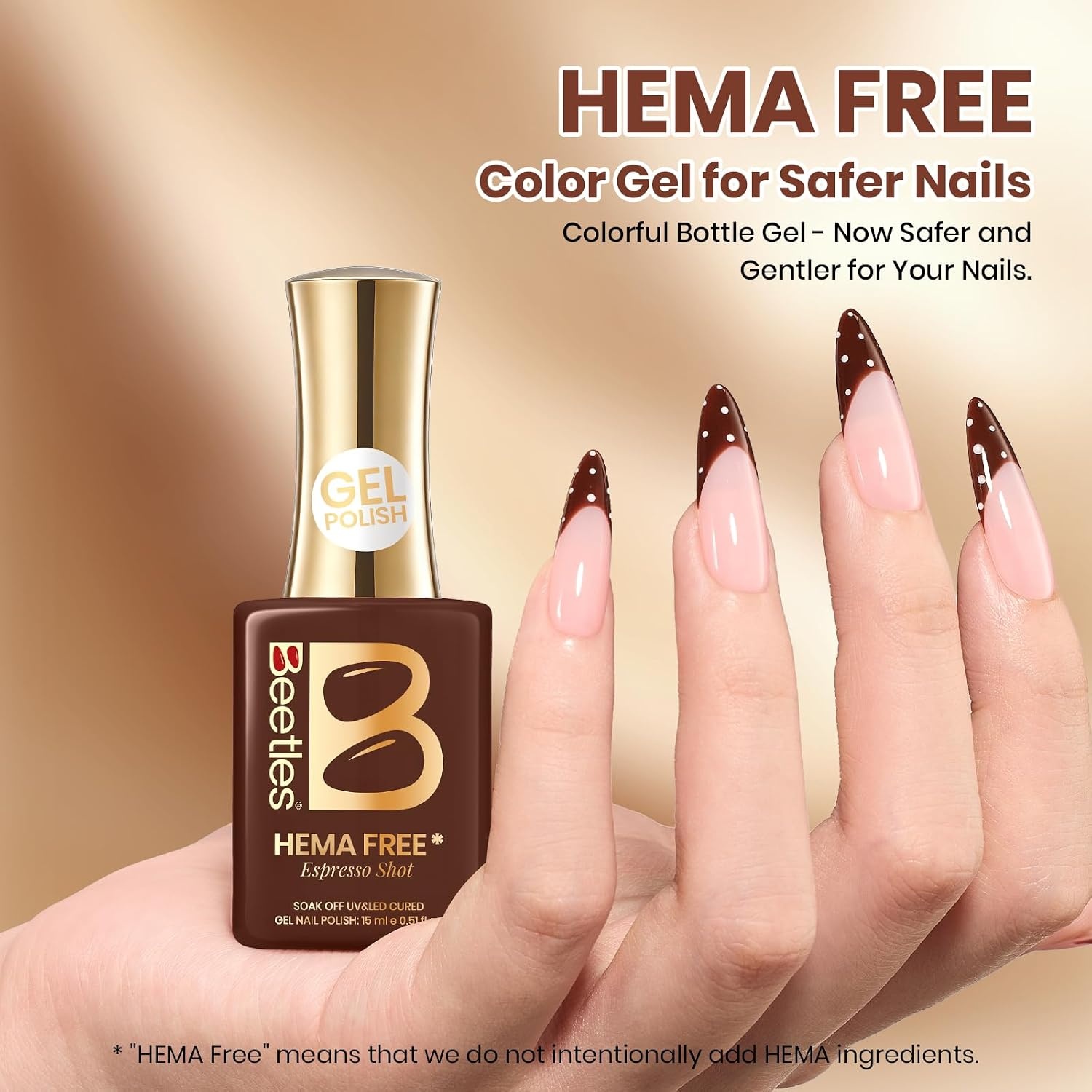 image:imageBeetles Nude Gel Nail Polish Cinnamon Black Tea 15ML Neutral Jelly Warm Nude Pink Nail Polish Base Color Nail Concealer Sheer Translucent Effect Soak Off UV French Nail Art Salon DIY Manicure GiftI Creme Brown Espresso Shot