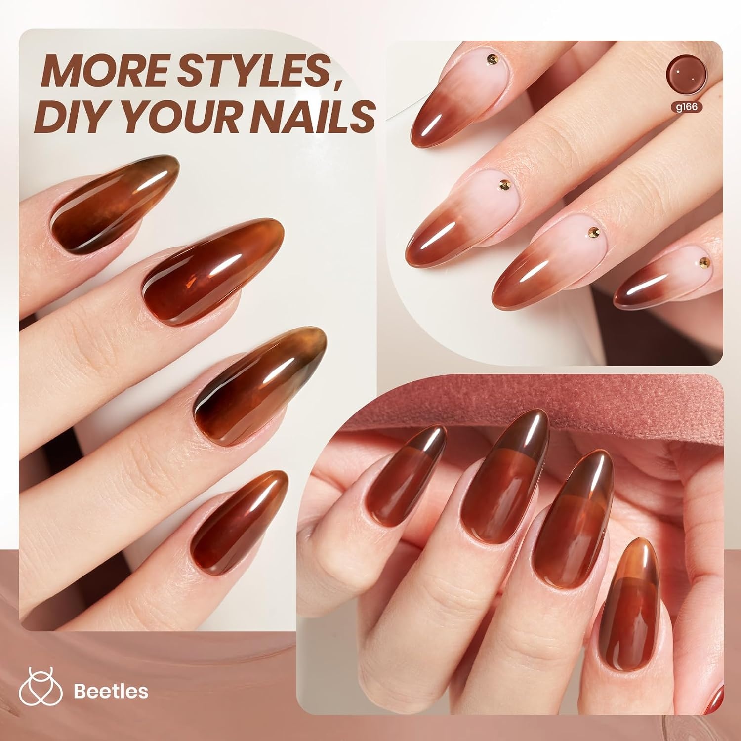 image:imageBeetles Purple Gel Nail Polish Fig Jelly 15ML Deep Purple Jelly Gel Polish Sheer Translucent Nail Polish Soak Off UV French Nail Art Salon DIY at Home Manicure Gift for WomenI Sheer Brown Mocha Mist
