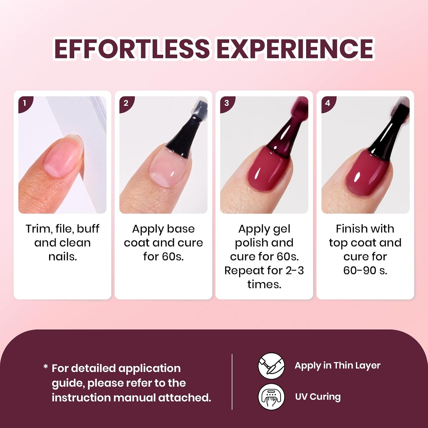 image:imageBeetles Purple Gel Nail Polish Fig Jelly 15ML Deep Purple Jelly Gel Polish Sheer Translucent Nail Polish Soak Off UV French Nail Art Salon DIY at Home Manicure Gift for WomenC Sheer Red Blushed Wine