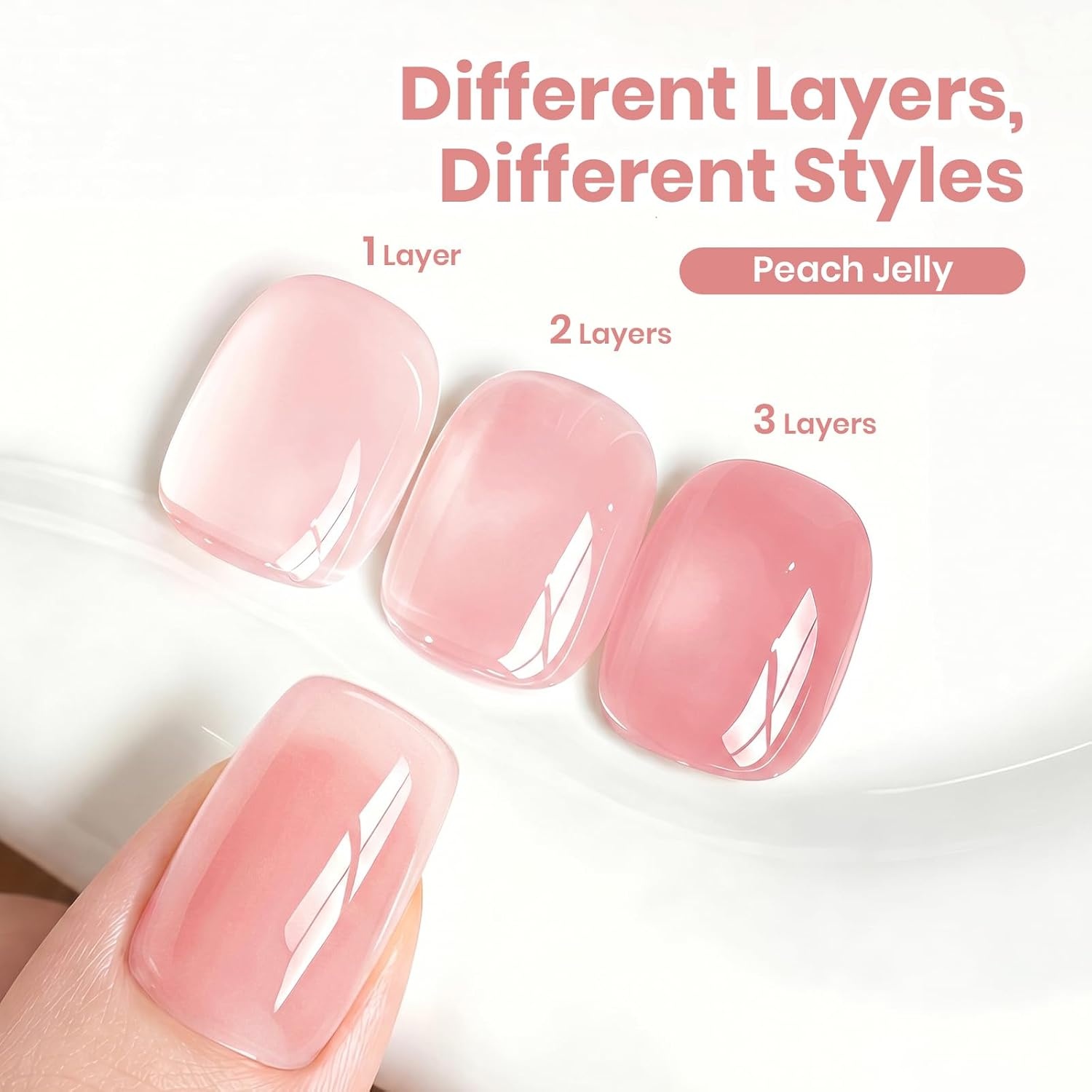 image:imageBeetles Purple Gel Nail Polish Fig Jelly 15ML Deep Purple Jelly Gel Polish Sheer Translucent Nail Polish Soak Off UV French Nail Art Salon DIY at Home Manicure Gift for WomenJelly Peach