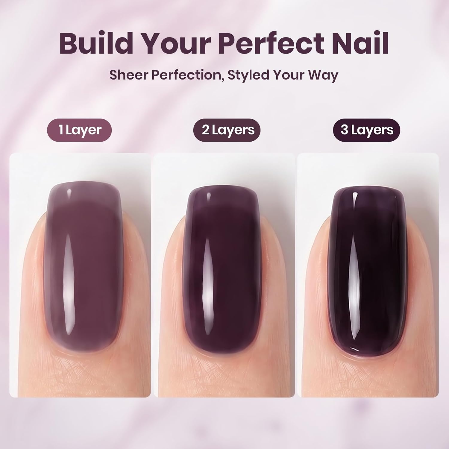 image:imageBeetles Purple Gel Nail Polish Fig Jelly 15ML Deep Purple Jelly Gel Polish Sheer Translucent Nail Polish Soak Off UV French Nail Art Salon DIY at Home Manicure Gift for WomenA Sheer Deep Purple Fig Jelly