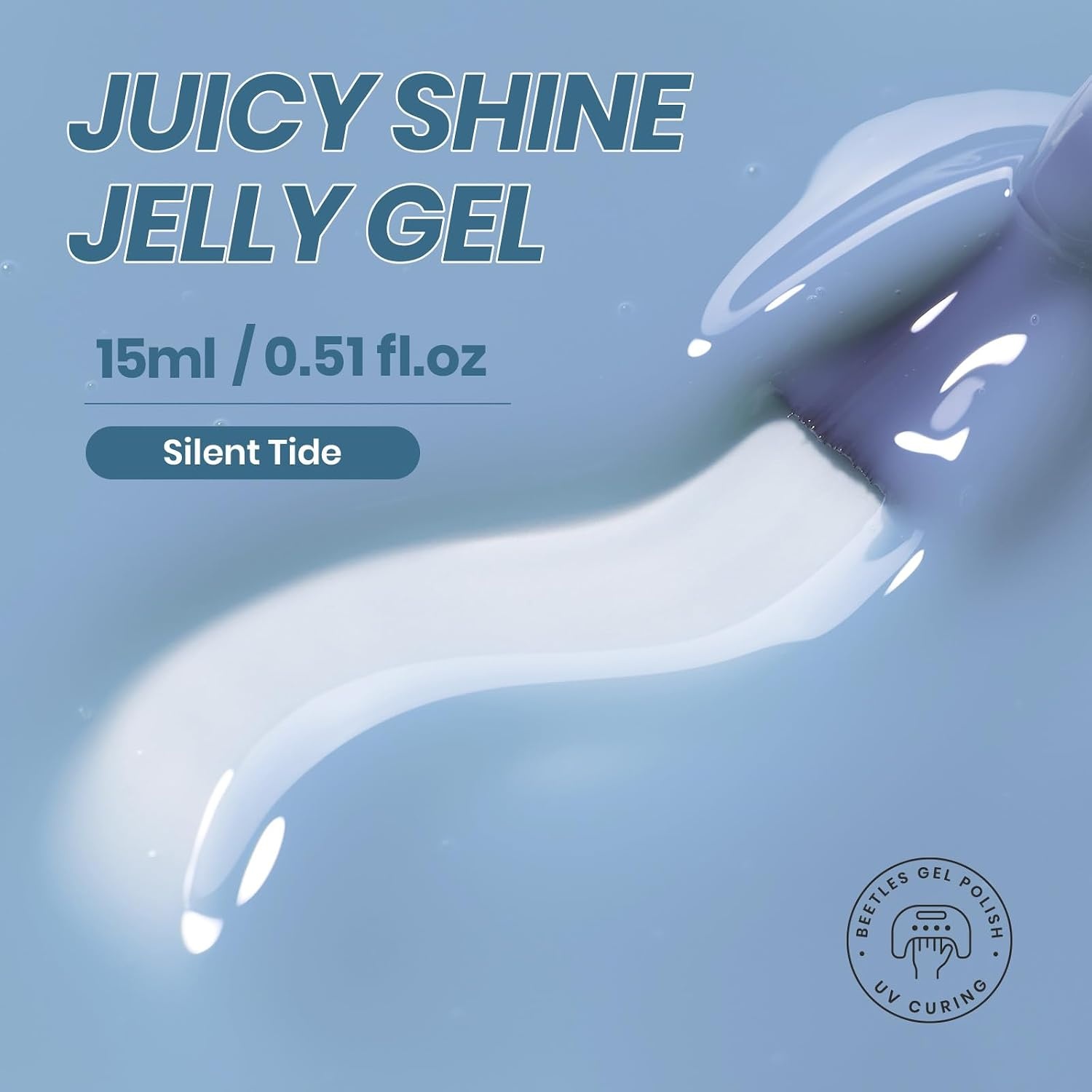 image:imageBeetles Purple Gel Nail Polish Fig Jelly 15ML Deep Purple Jelly Gel Polish Sheer Translucent Nail Polish Soak Off UV French Nail Art Salon DIY at Home Manicure Gift for WomenD Sheer Blue Silent Tide