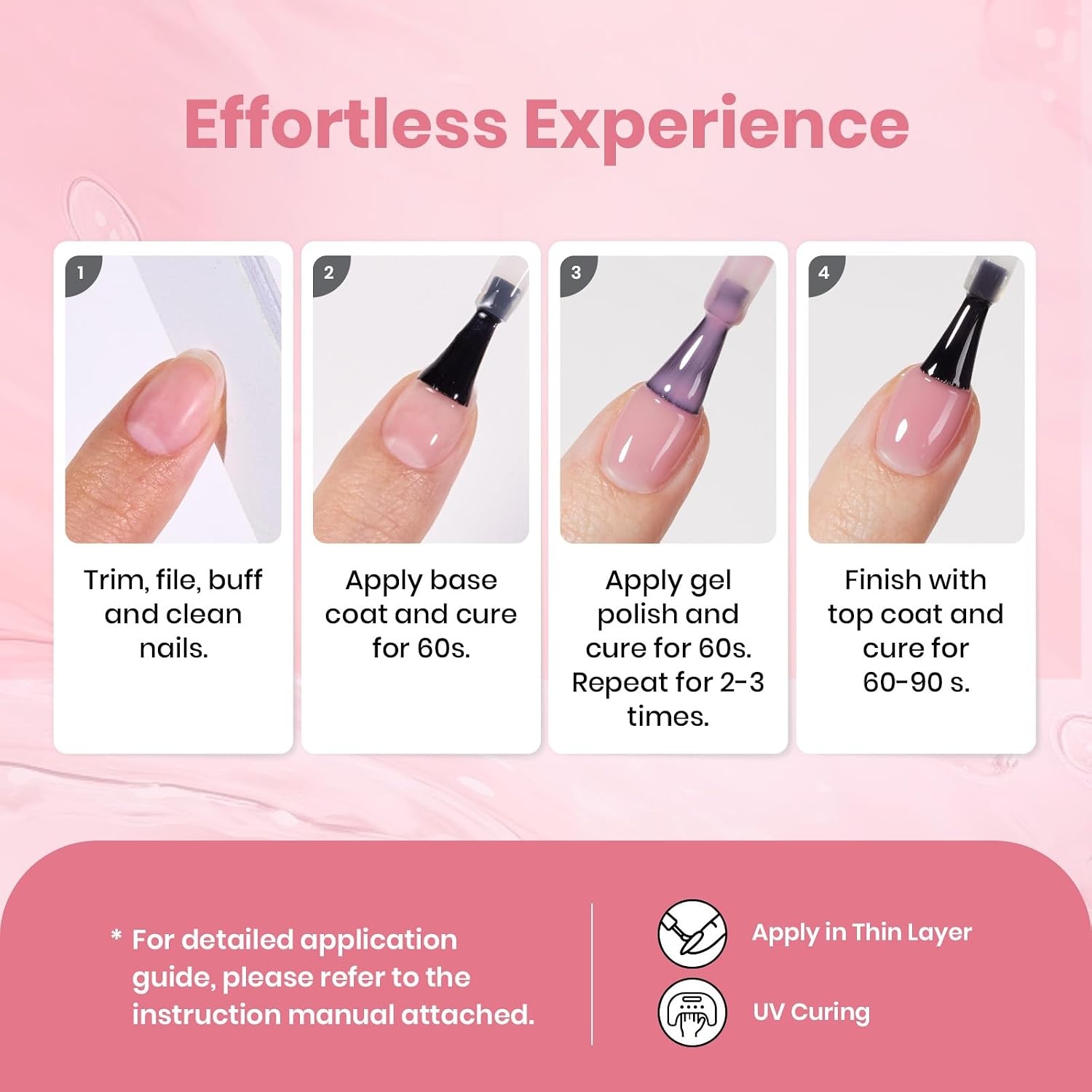 image:imageBeetles Purple Gel Nail Polish Fig Jelly 15ML Deep Purple Jelly Gel Polish Sheer Translucent Nail Polish Soak Off UV French Nail Art Salon DIY at Home Manicure Gift for WomenPink Jelly