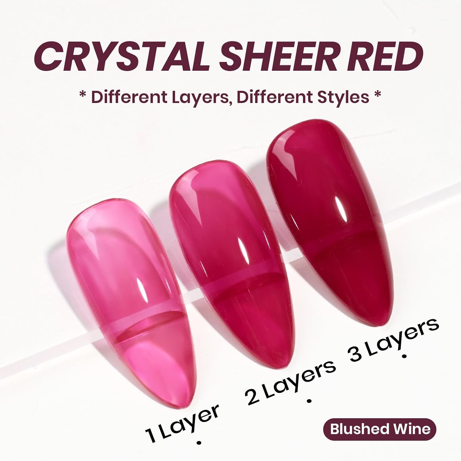 image:imageBeetles Purple Gel Nail Polish Fig Jelly 15ML Deep Purple Jelly Gel Polish Sheer Translucent Nail Polish Soak Off UV French Nail Art Salon DIY at Home Manicure Gift for WomenC Sheer Red Blushed Wine