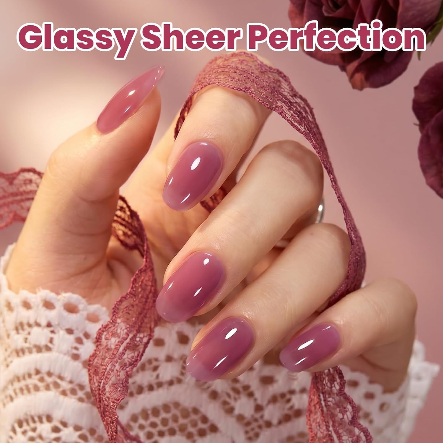 image:imageBeetles Purple Gel Nail Polish Fig Jelly 15ML Deep Purple Jelly Gel Polish Sheer Translucent Nail Polish Soak Off UV French Nail Art Salon DIY at Home Manicure Gift for WomenJ Sheer Purple Grape Ice Tea