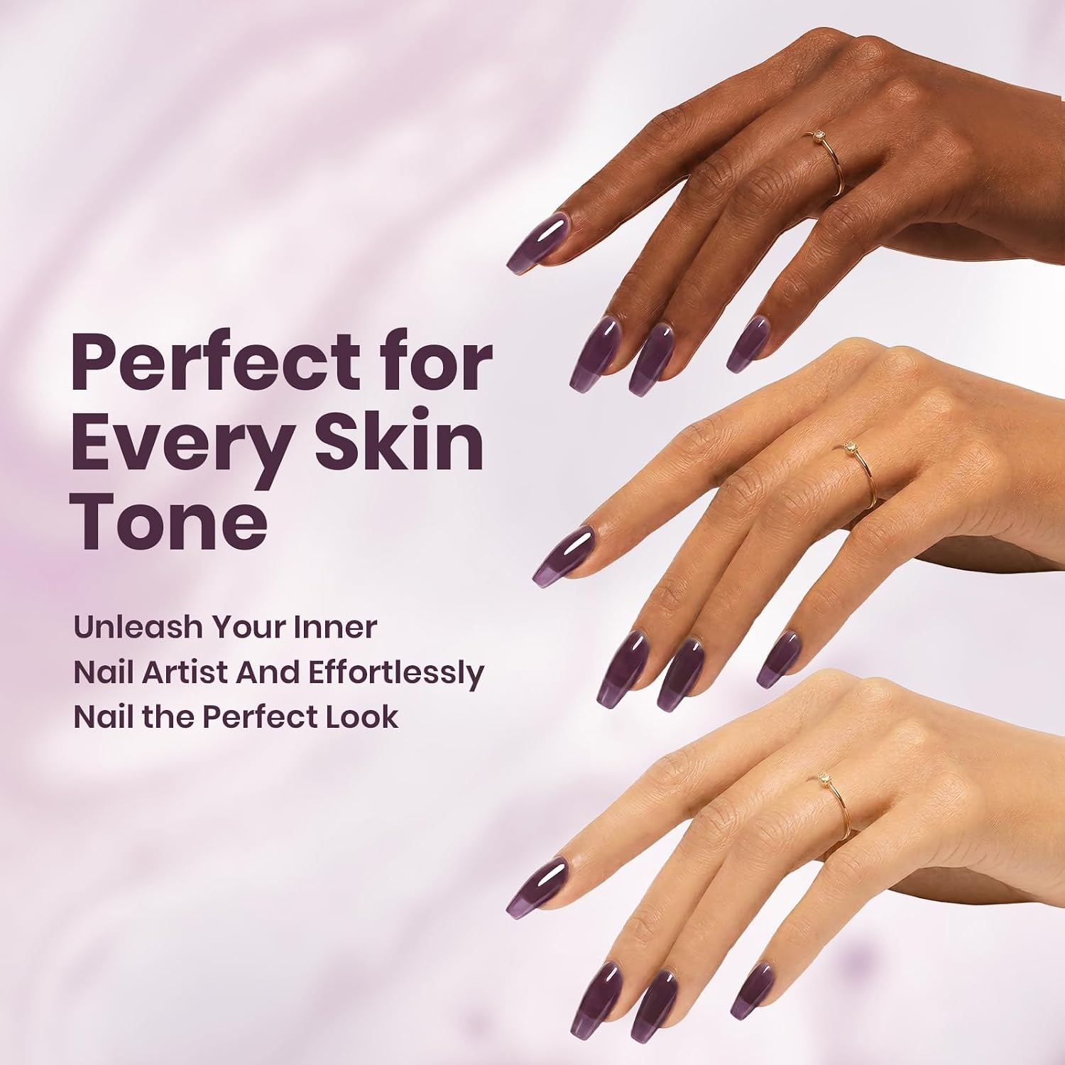 image:imageBeetles Purple Gel Nail Polish Fig Jelly 15ML Deep Purple Jelly Gel Polish Sheer Translucent Nail Polish Soak Off UV French Nail Art Salon DIY at Home Manicure Gift for WomenA Sheer Deep Purple Fig Jelly