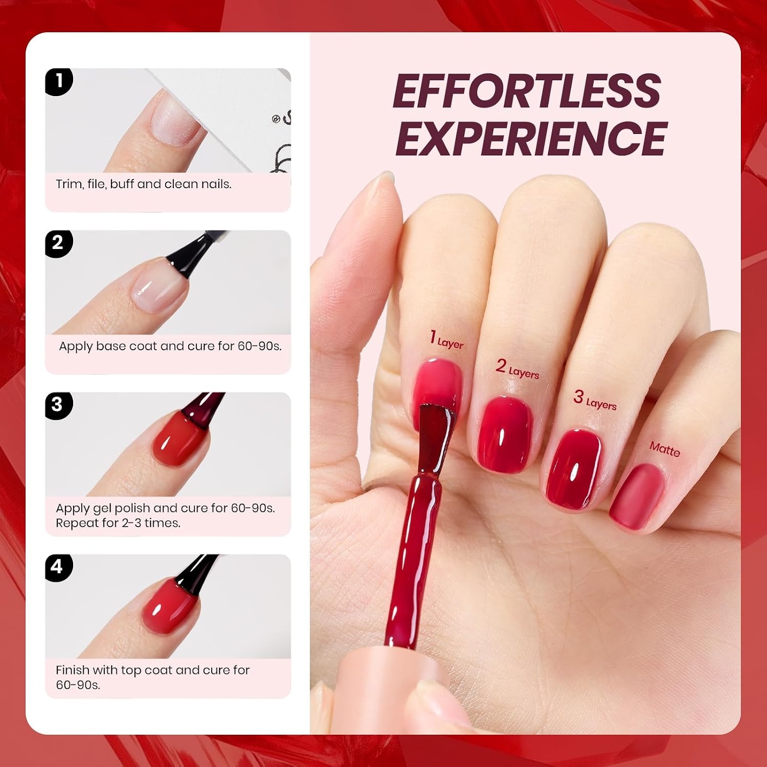 image:imageBeetles Purple Gel Nail Polish Fig Jelly 15ML Deep Purple Jelly Gel Polish Sheer Translucent Nail Polish Soak Off UV French Nail Art Salon DIY at Home Manicure Gift for WomenC Sheer Red Red Jelly