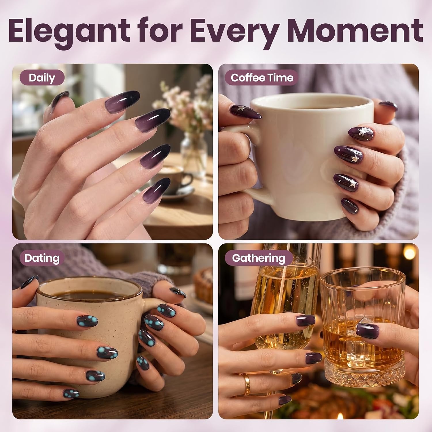 image:imageBeetles Purple Gel Nail Polish Fig Jelly 15ML Deep Purple Jelly Gel Polish Sheer Translucent Nail Polish Soak Off UV French Nail Art Salon DIY at Home Manicure Gift for WomenA Sheer Deep Purple Fig Jelly