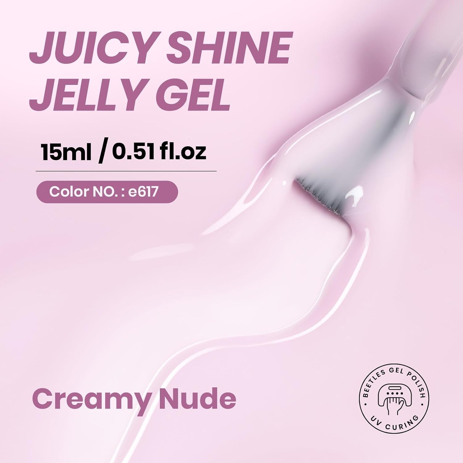 image:imageBeetles Purple Gel Nail Polish Fig Jelly 15ML Deep Purple Jelly Gel Polish Sheer Translucent Nail Polish Soak Off UV French Nail Art Salon DIY at Home Manicure Gift for WomenB Sheer Pink Creamy Nude